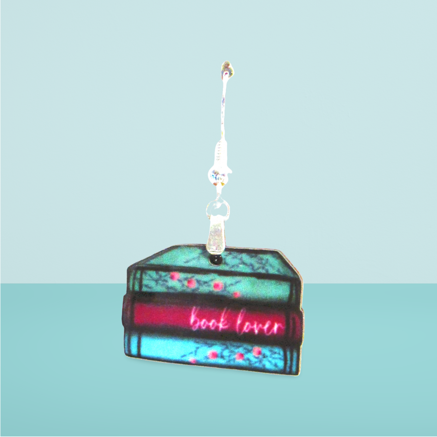 Stacked Book Sublimated Earrings 1.5 inch