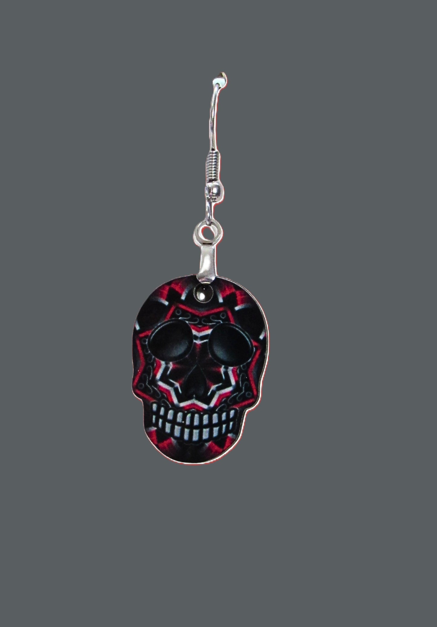 Skull Shaped Sublimated Earrings 1 inch