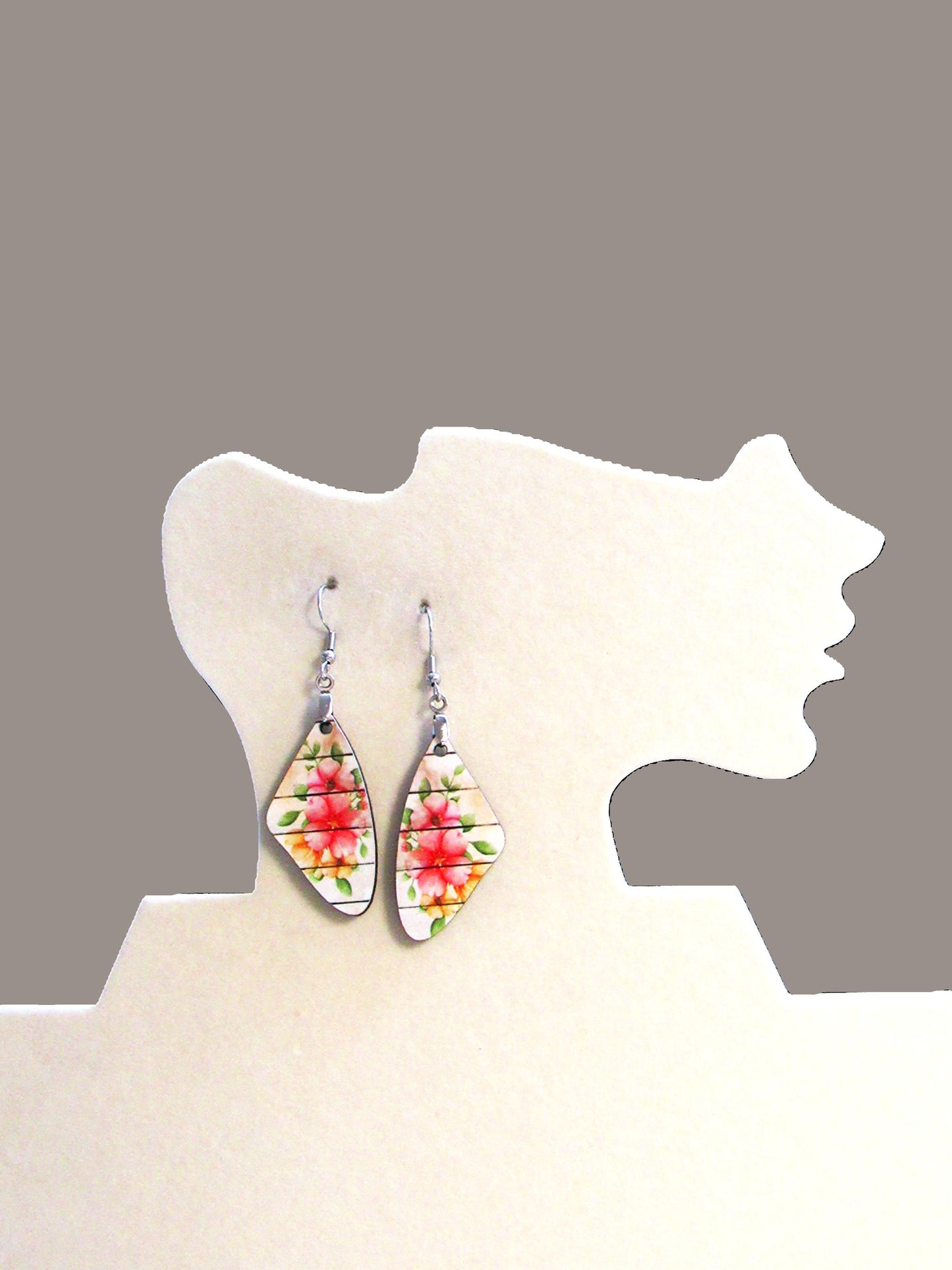 MDF-Wing Shaped Sublimated Earring 1.5 inch