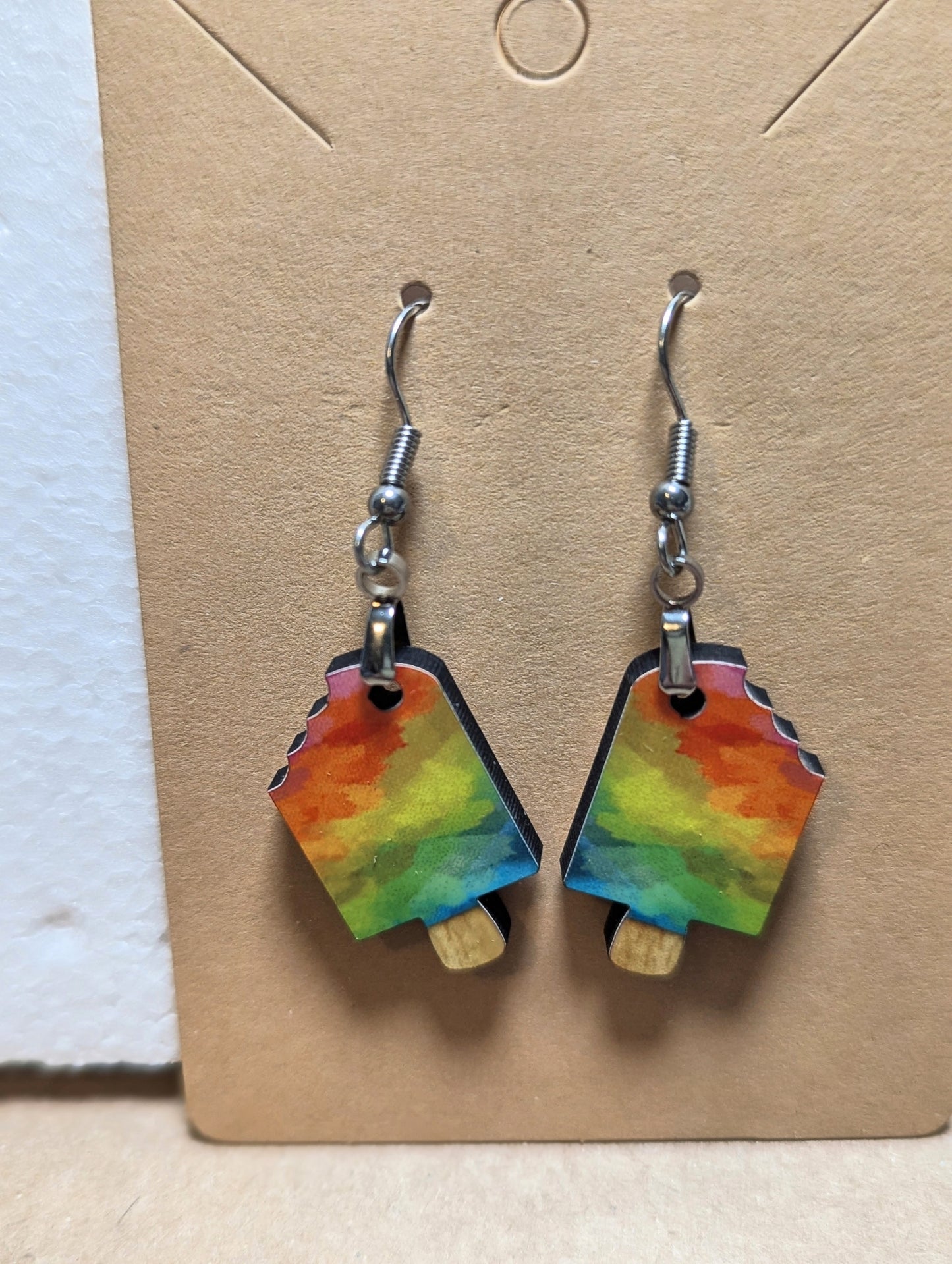Popsicle Shaped Sublimated Earrings 1 inch