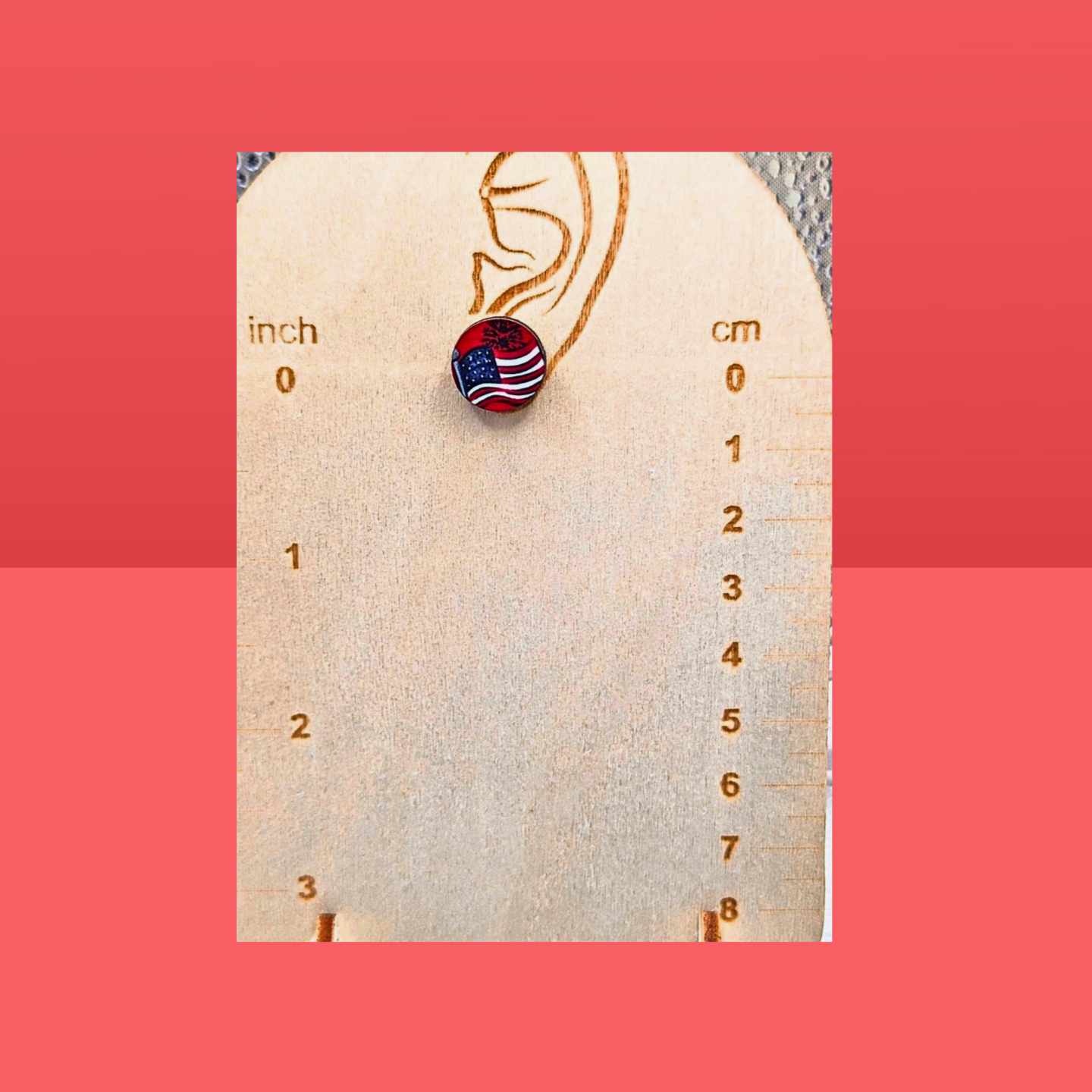 Round Shaped Stud Sublimated Earrings MDF