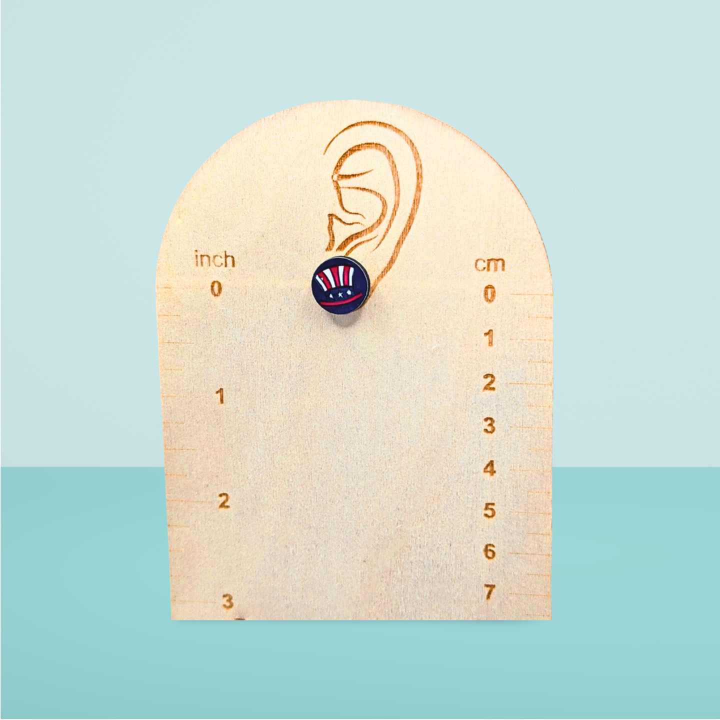 Round Shaped Stud Sublimated Earrings MDF