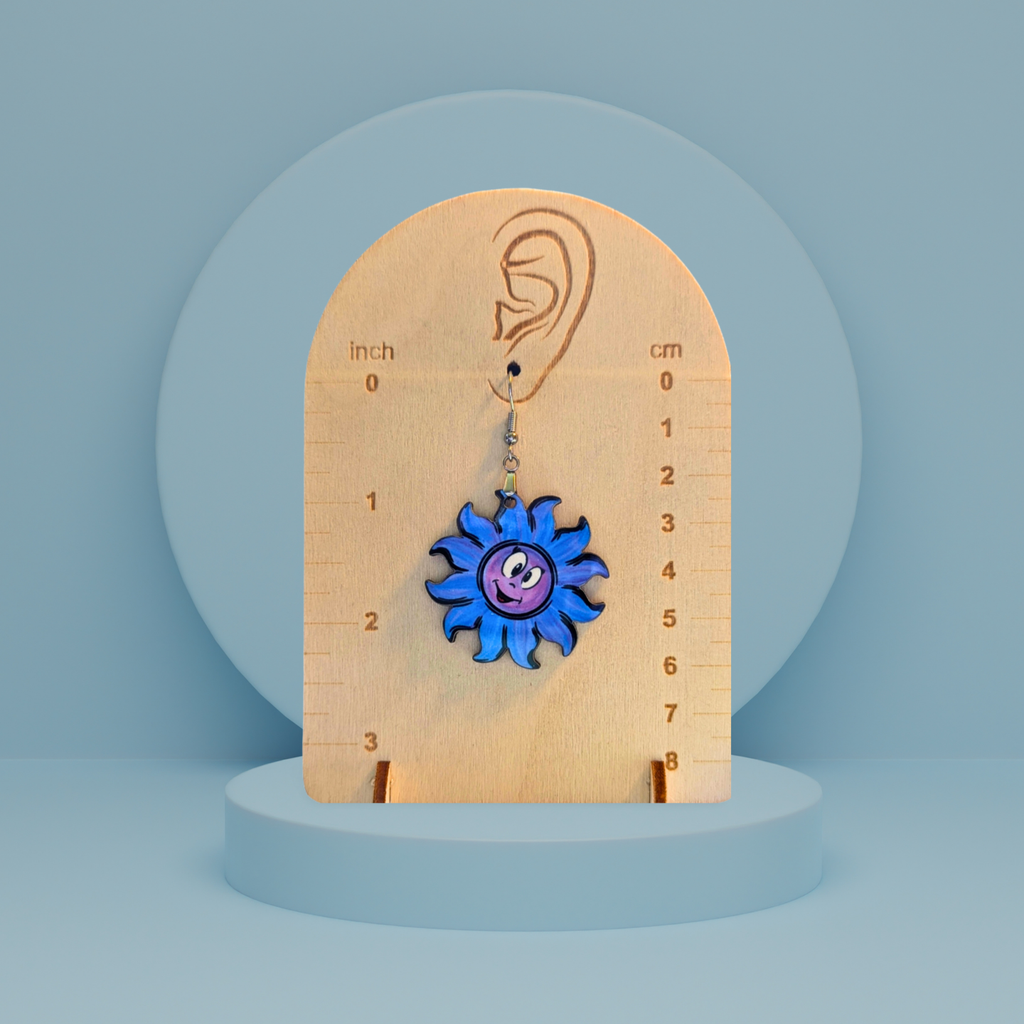 Sun Shaped Sublimated Earrings