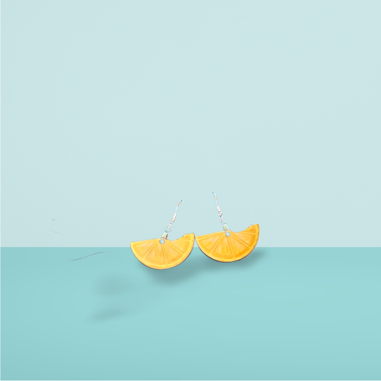 Fruit Wedge Shaped Sublimated Earrings 1.5 inch