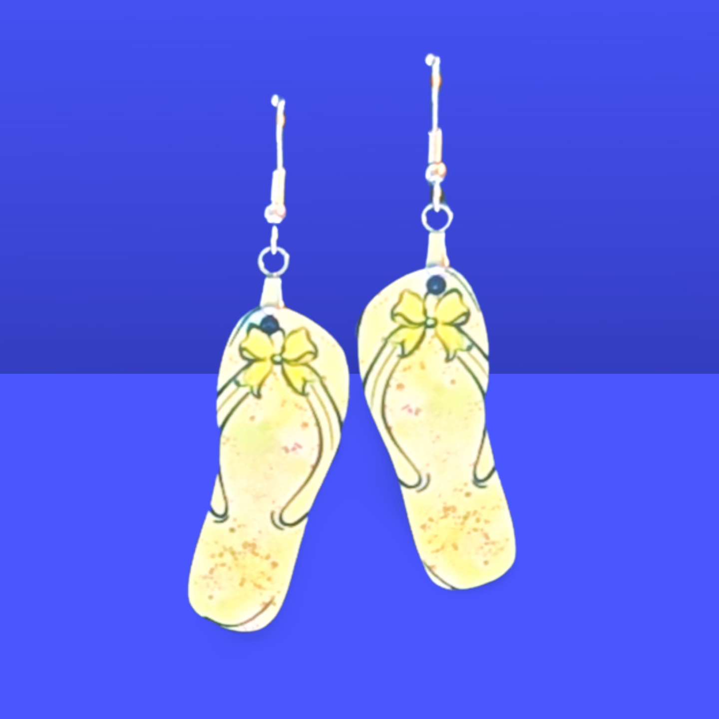 Flip Flop Shaped Sublimated Earrings