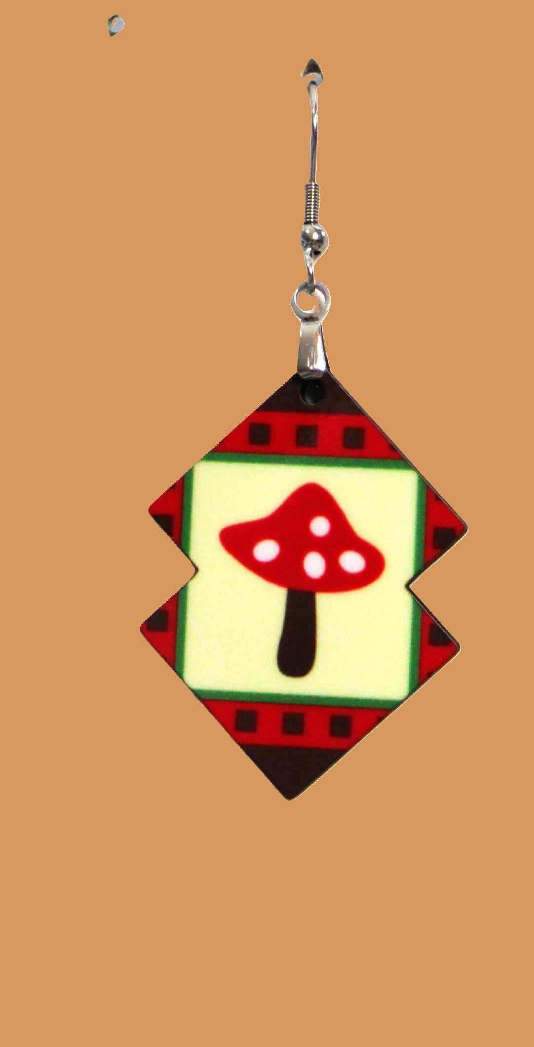 Double Boho Shaped Sublimated Earrings