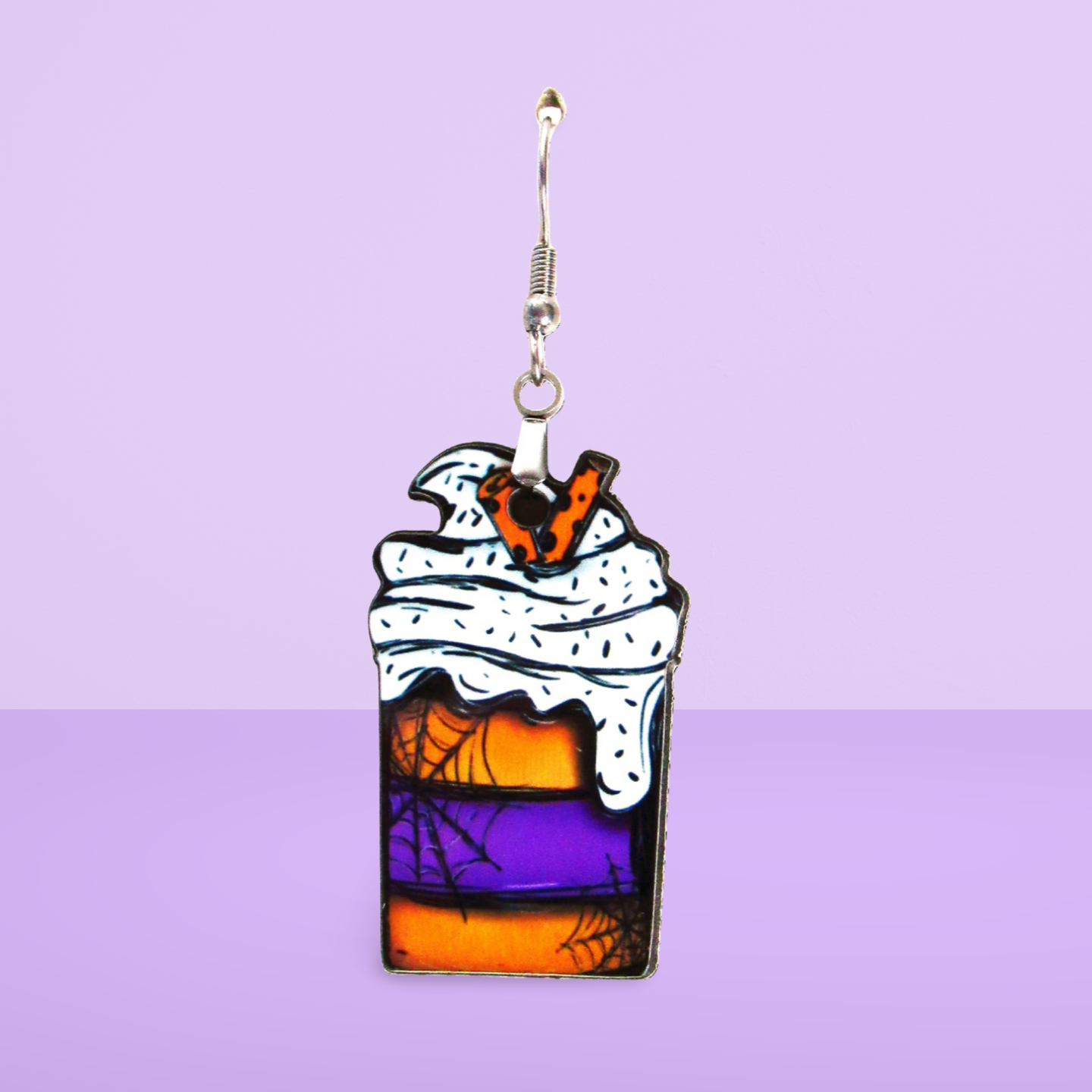 Milk Shake Shaped Sublimated Earring