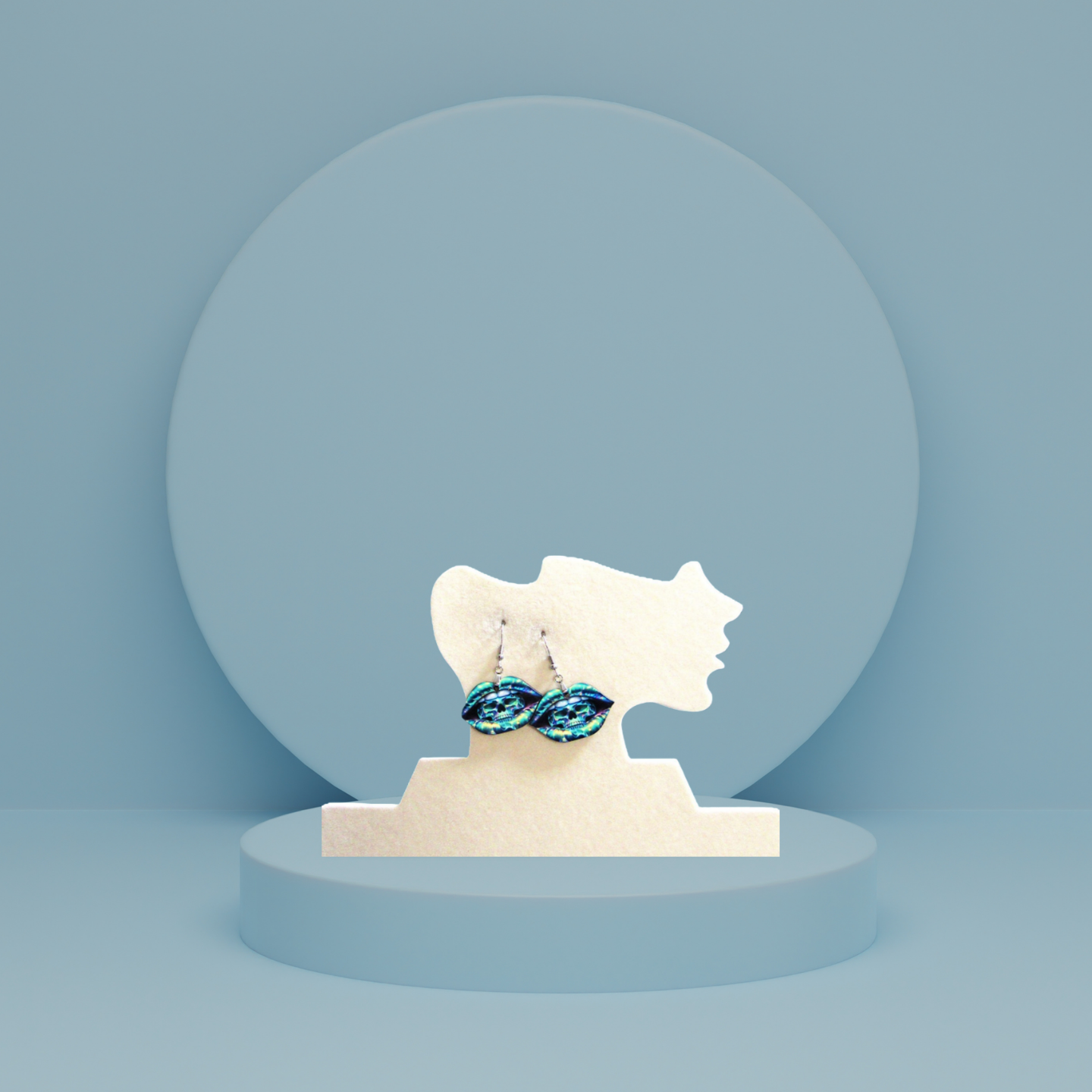 Lip Shaped Sublimated Earrings 1.5 inch