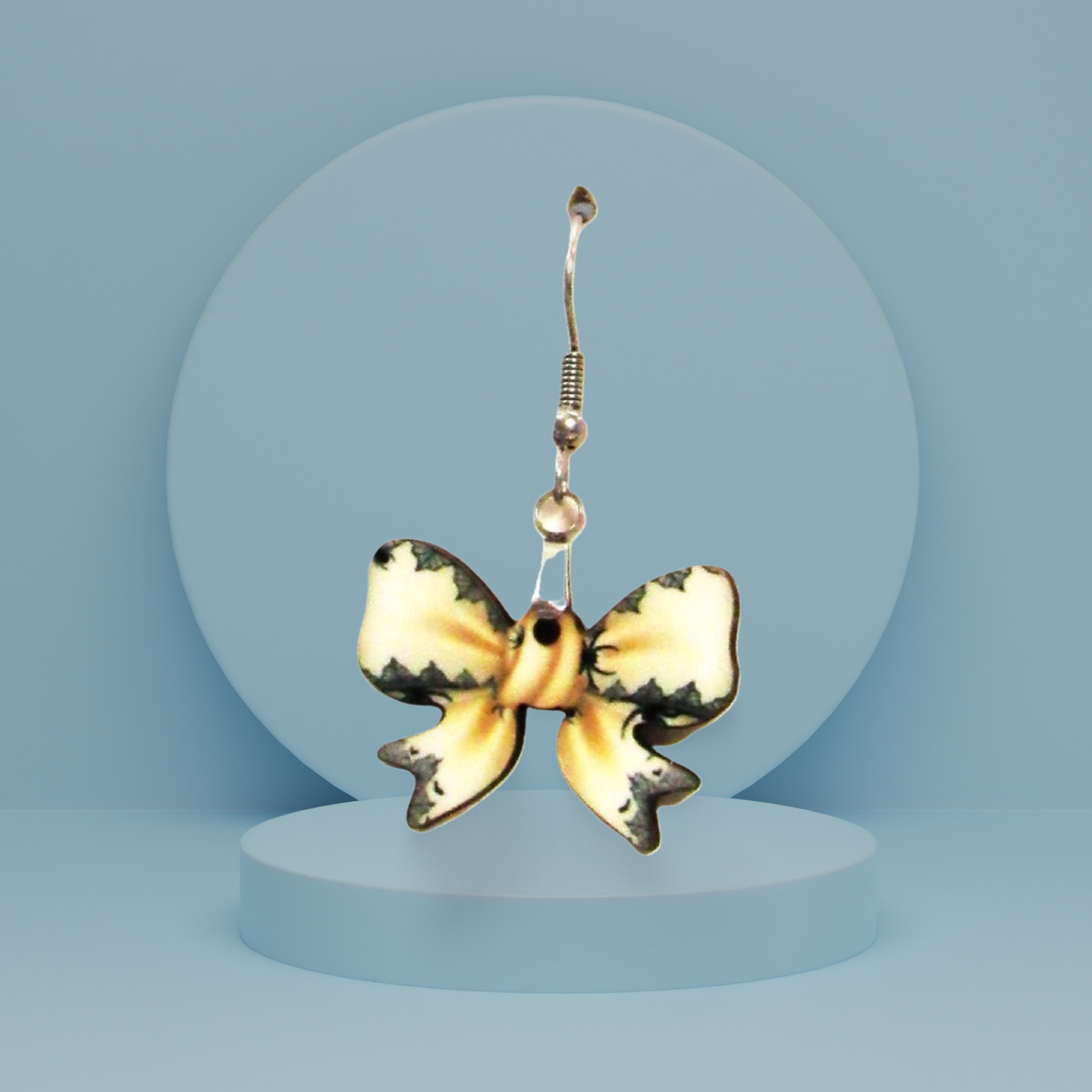 Bow Shaped Sublimated Earrings 1 inch