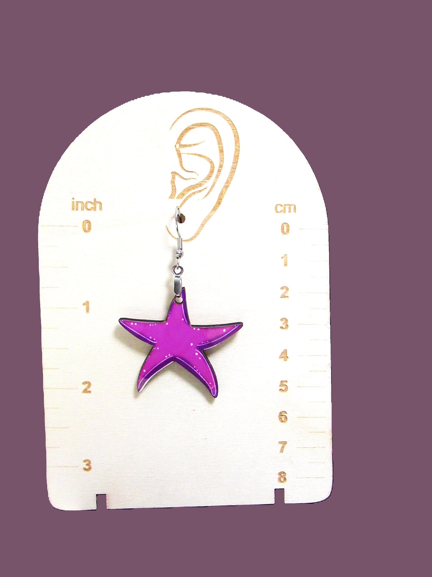 Starfish Shaped Sublimated Earrings