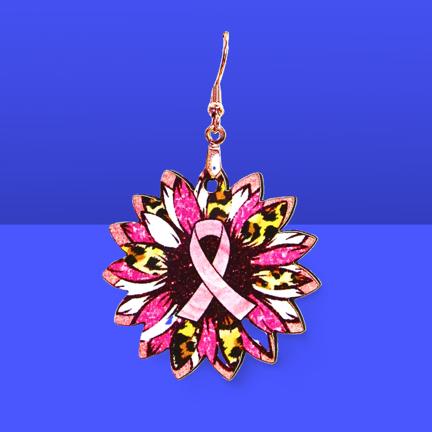 Breast cancer Awareness Shaped Sublimated Earrings