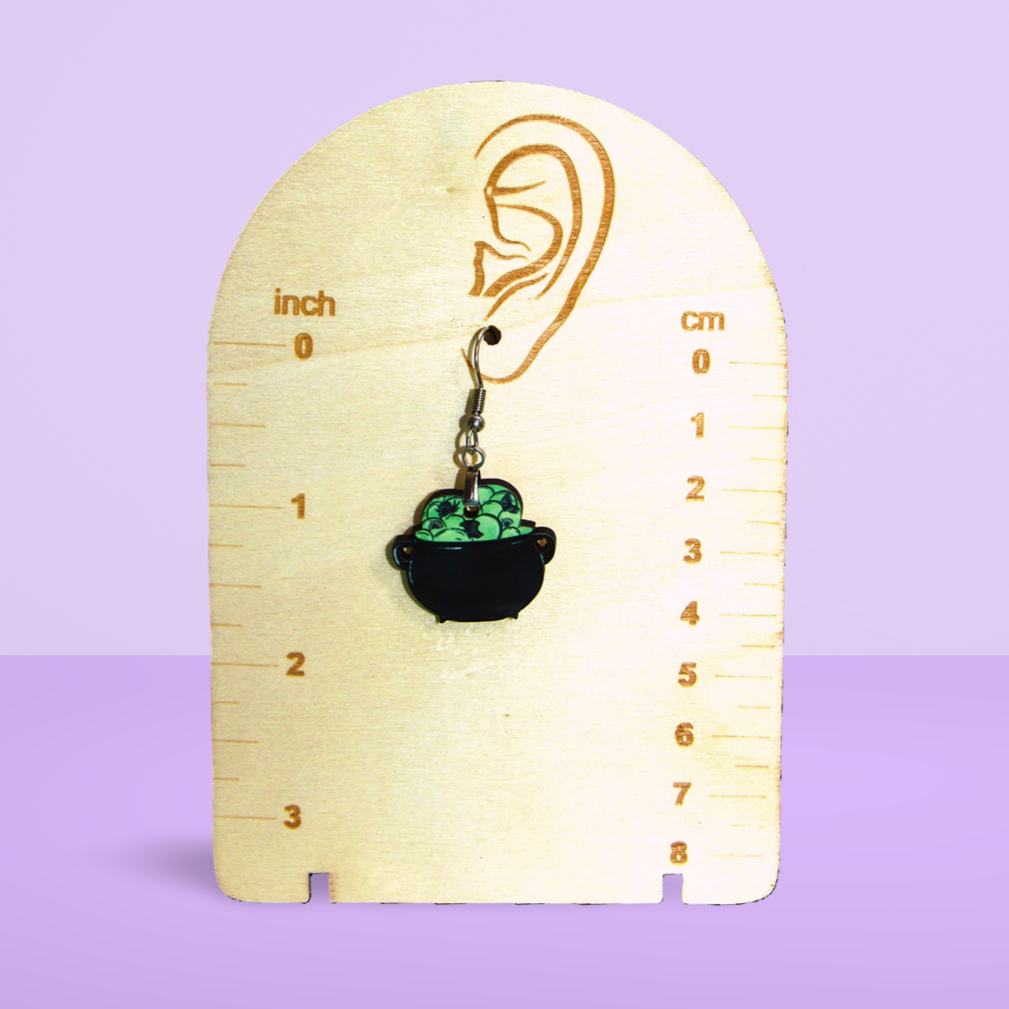 Cauldron Shaped Sublimated Earrings
