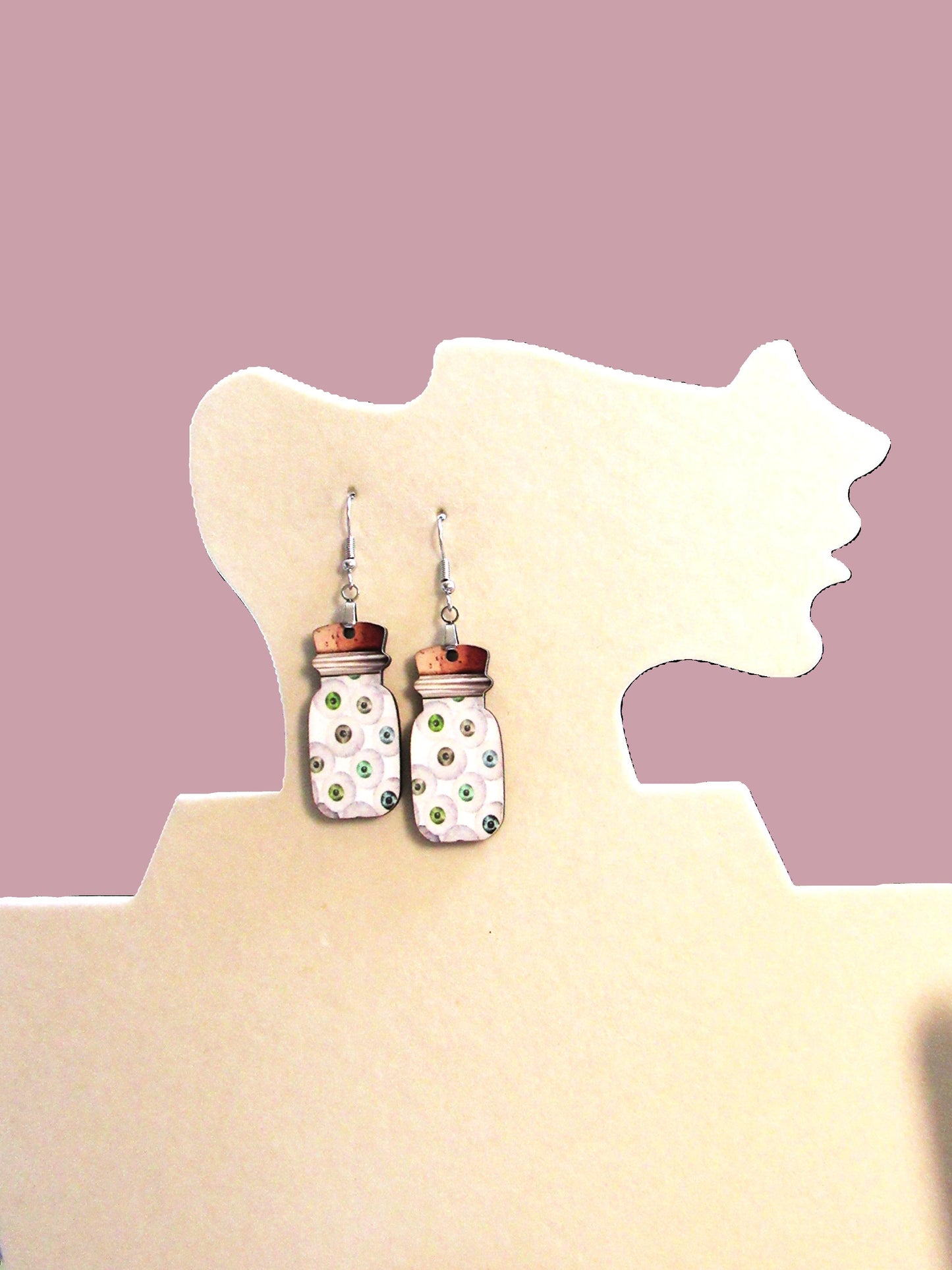 MDF-Vial Shaped Sublimated Earrings 1.5 inch