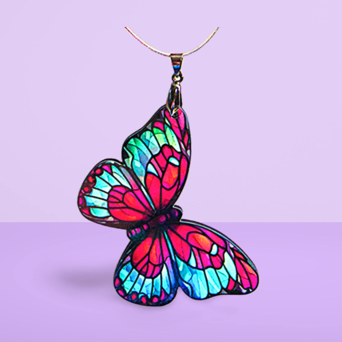 Butterfly Shaped Sublimated Necklace