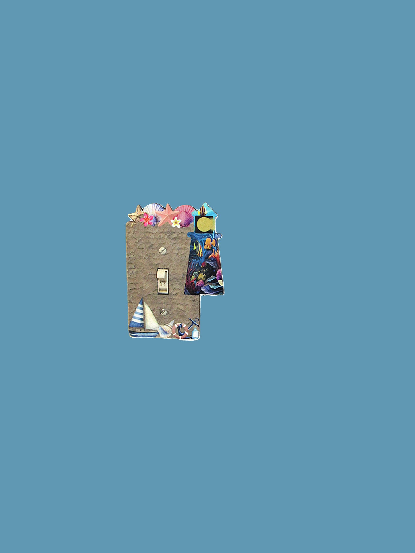 Lighthouse Shaped Sublimated Light Switch Plate