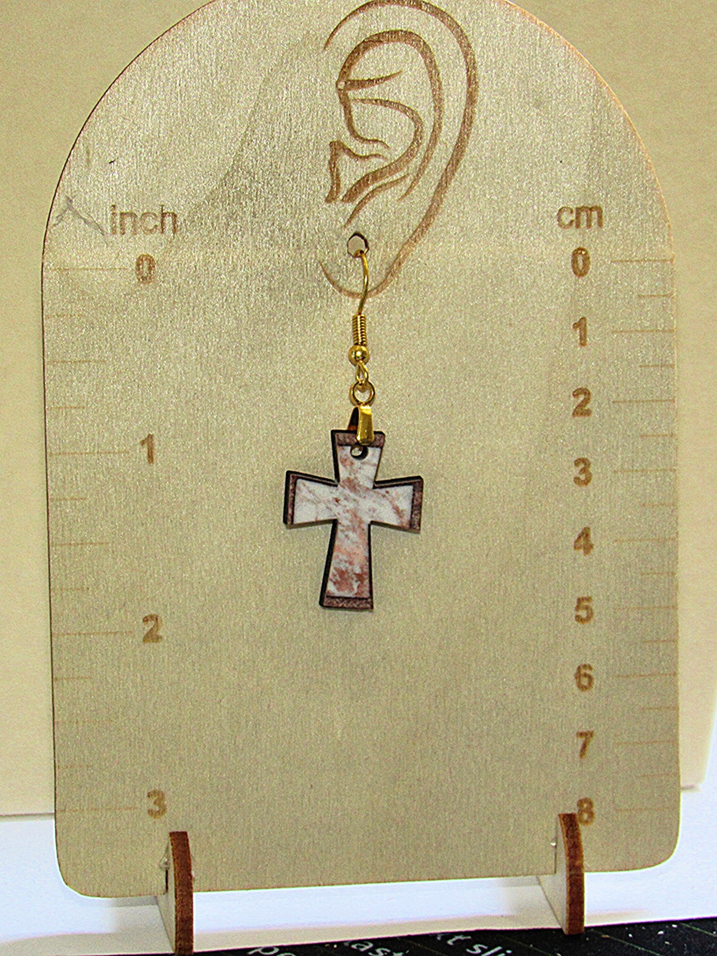 Cross Shaped Sublimated Earrings 1 inch