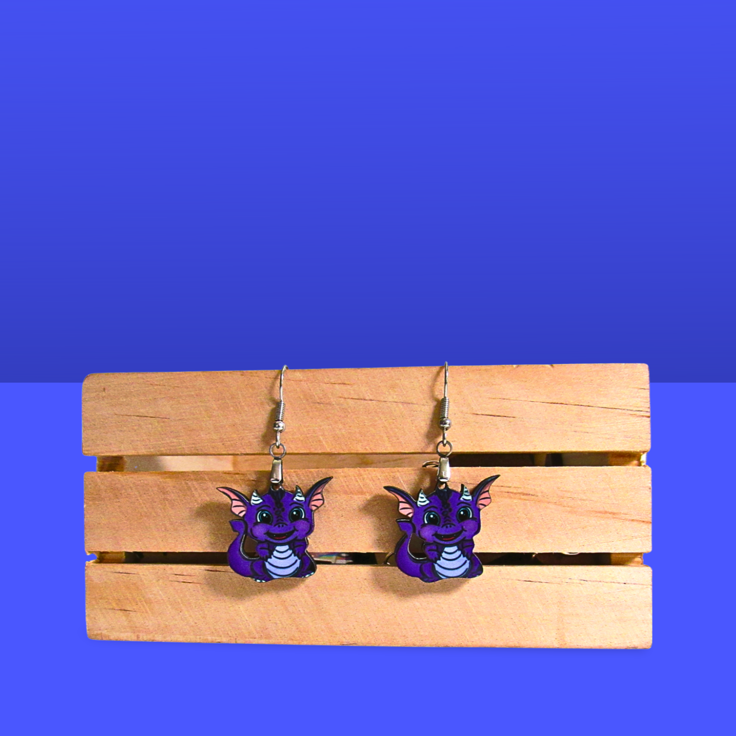 Dragon Shaped Sublimated Earrings 1 inch