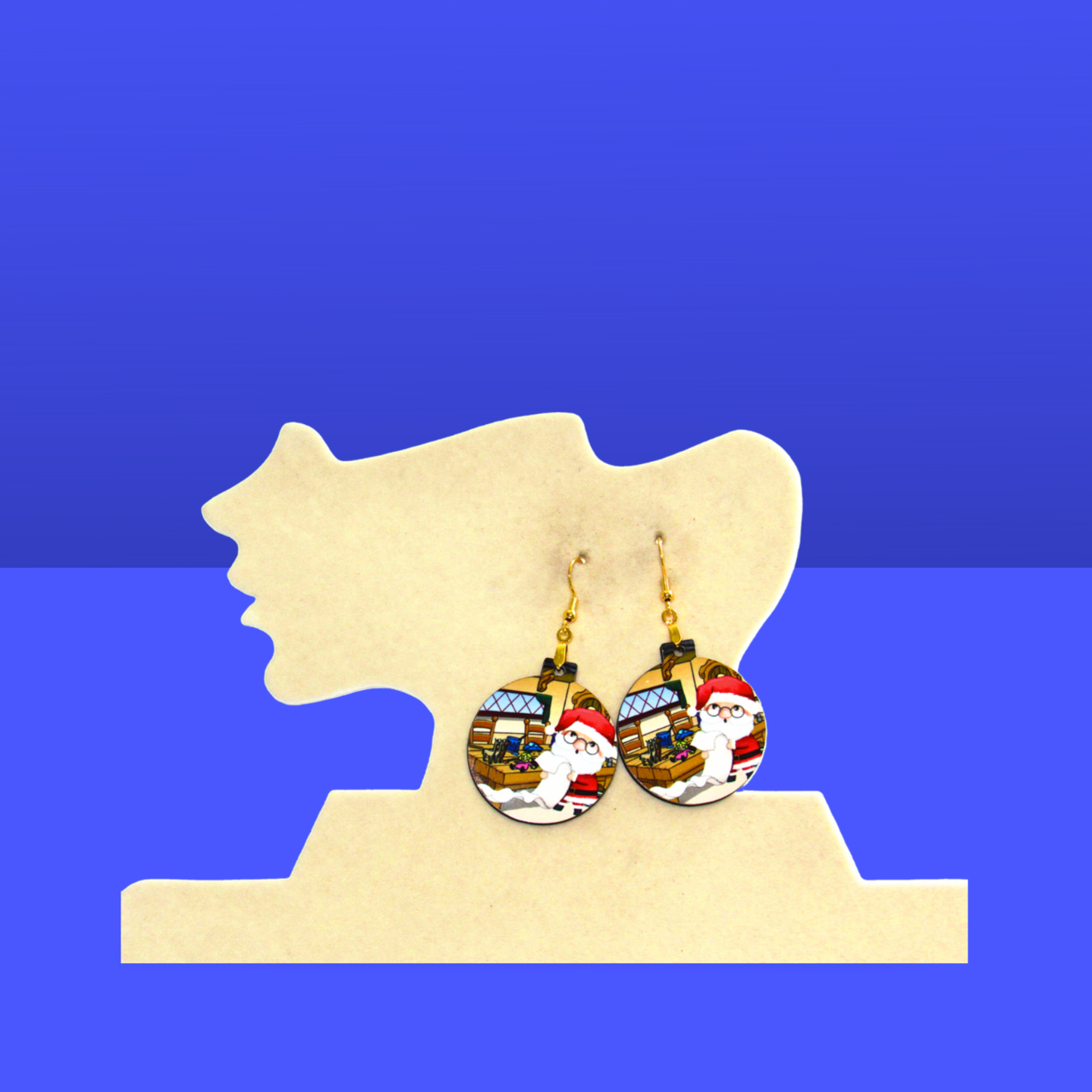 Ornament Shaped Sublimated Earrings