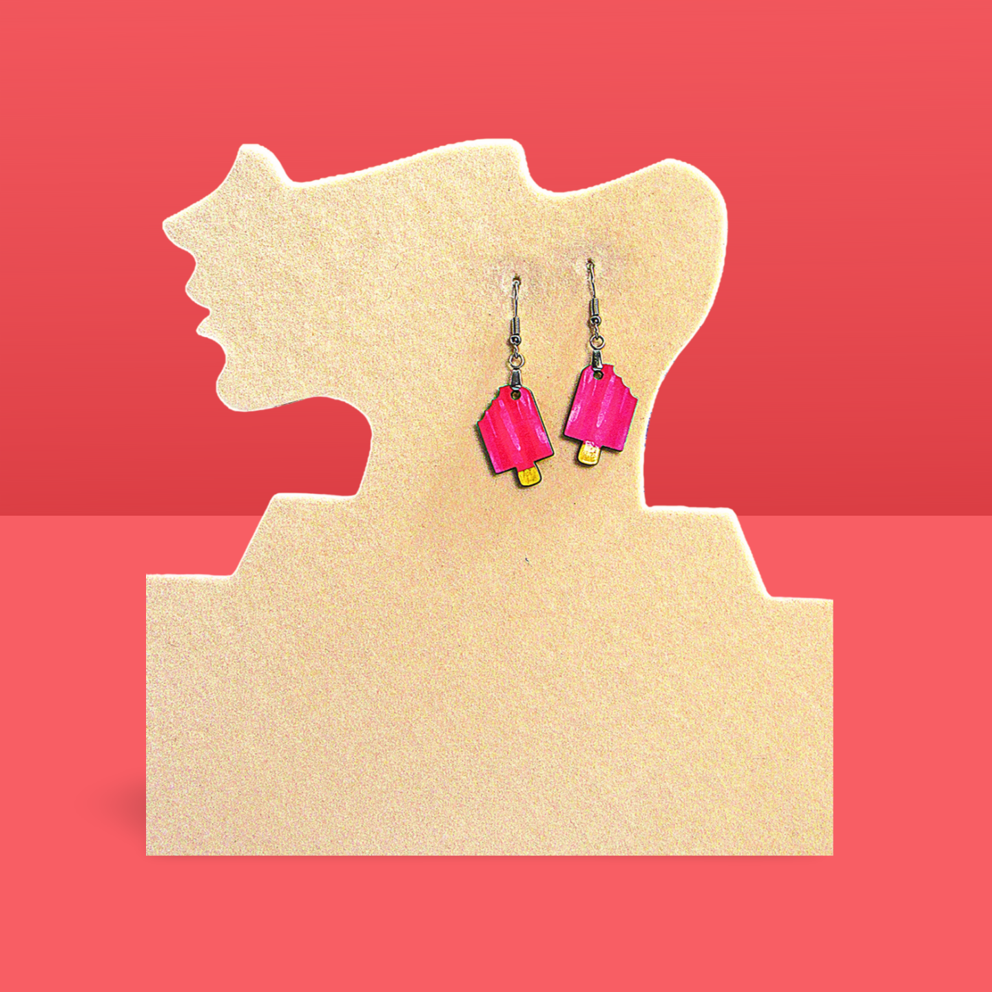 Popsicle Shaped Sublimated Earrings 1 inch