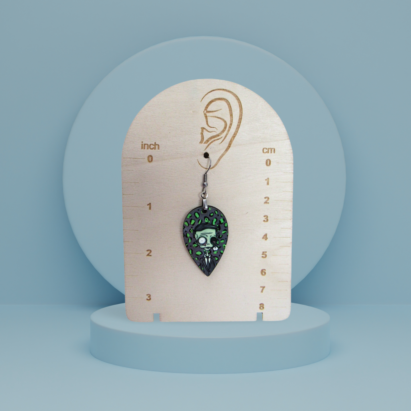 Reverse Teardrop Shaped Sublimated Earrings 1.5 inch
