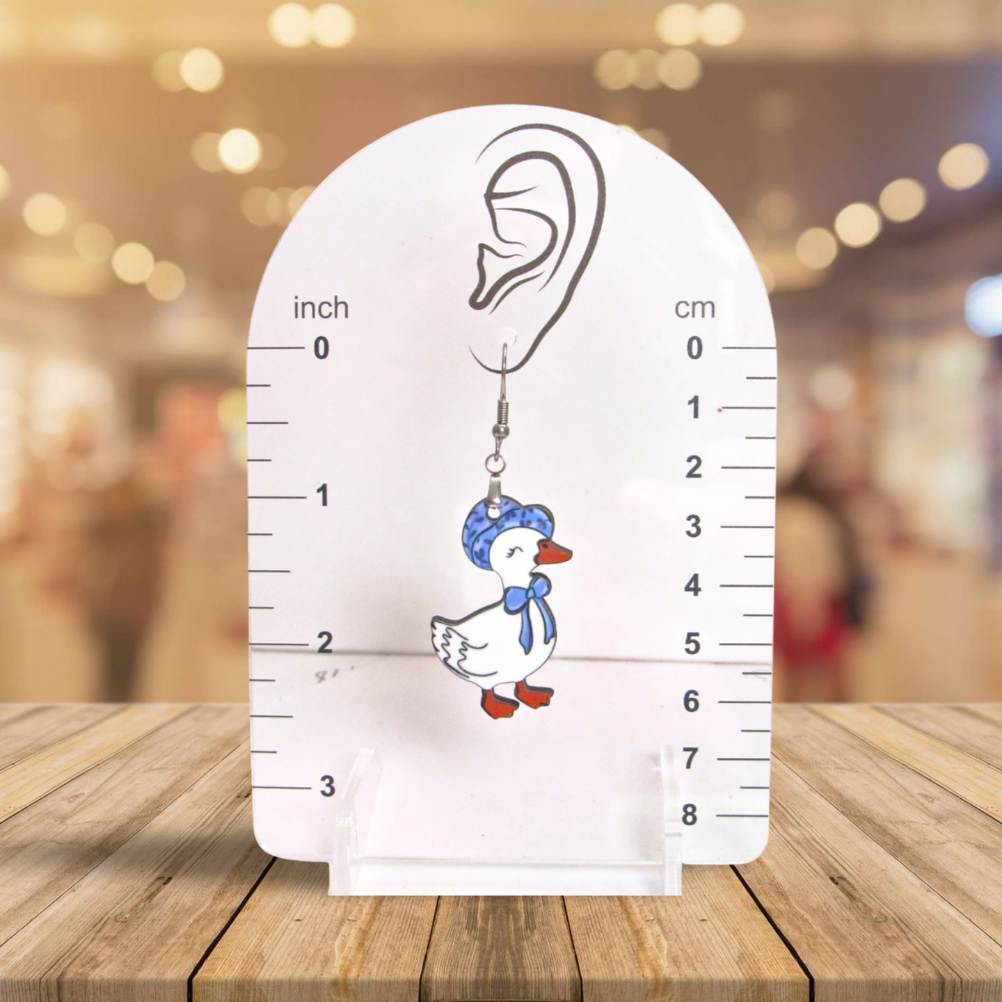 Goose Shaped Sublimated Earrings MDF