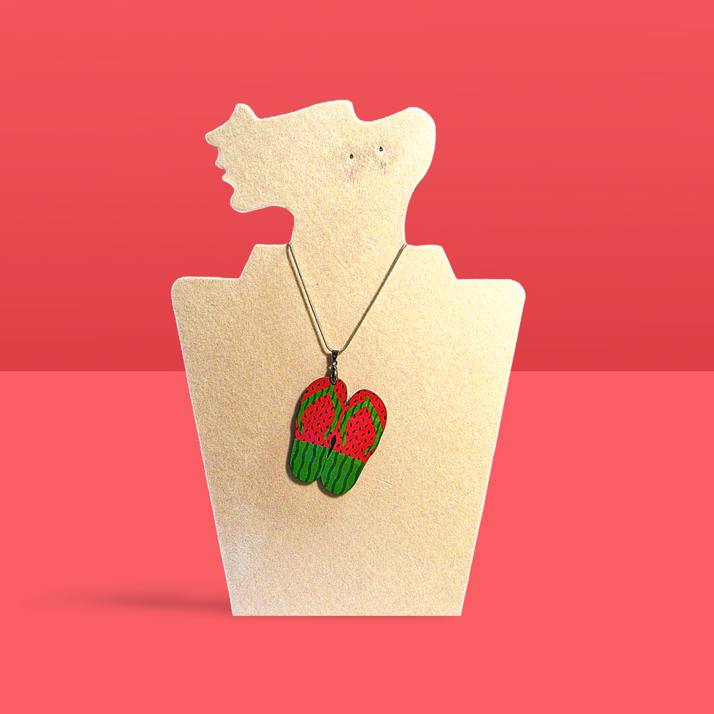 Flip Flop Shaped Sublimated Necklace