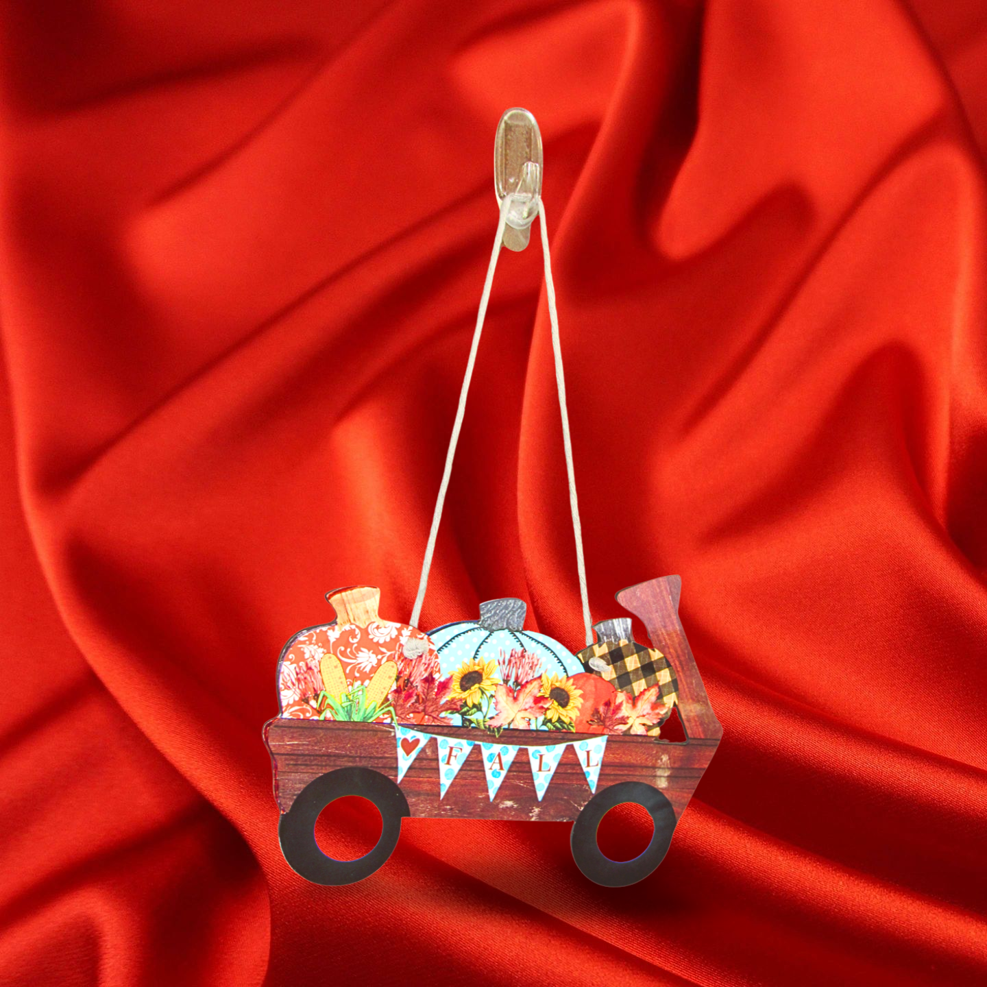 Wagon Shaped Sublimated Door Hanger
