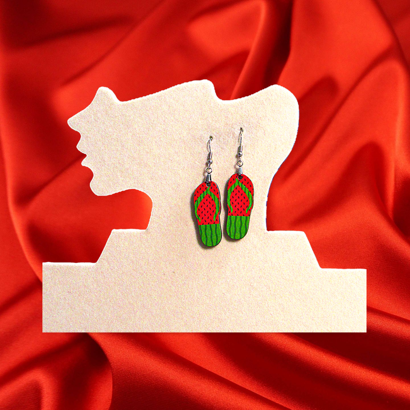 Flip Flop Shaped Sublimated Earrings