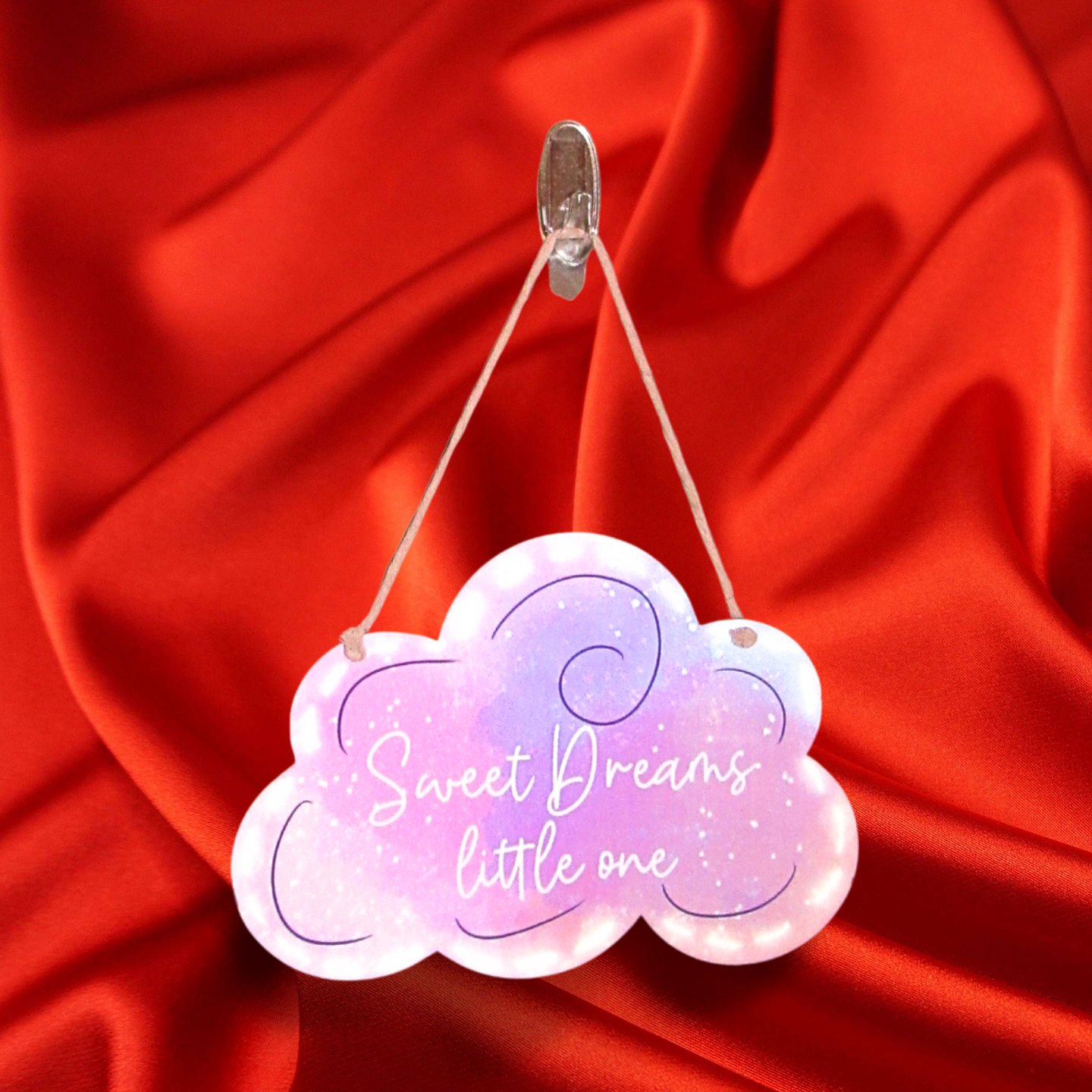 Cloud Shaped Sublimated Door Hanger