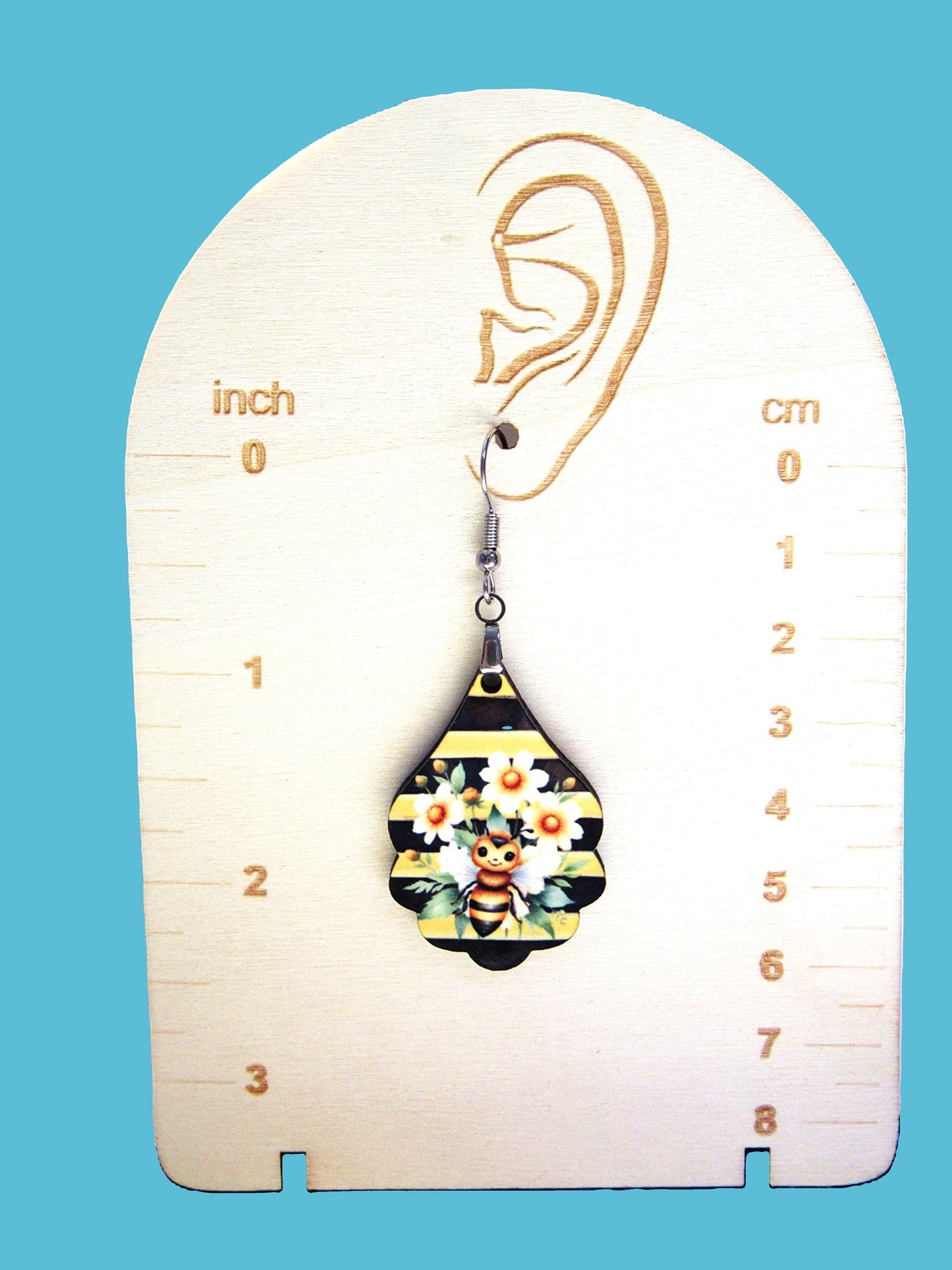 Fancy Teardrop Shaped Sublimated Earrings