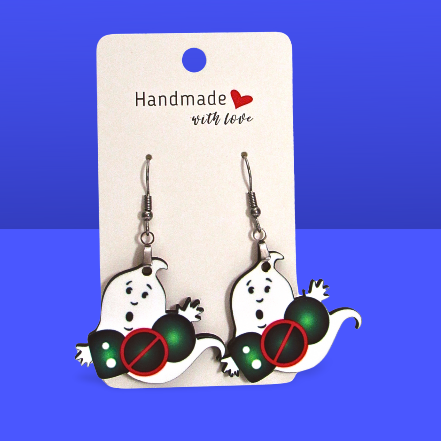 Boo Ghost Shaped Sublimated Earrings