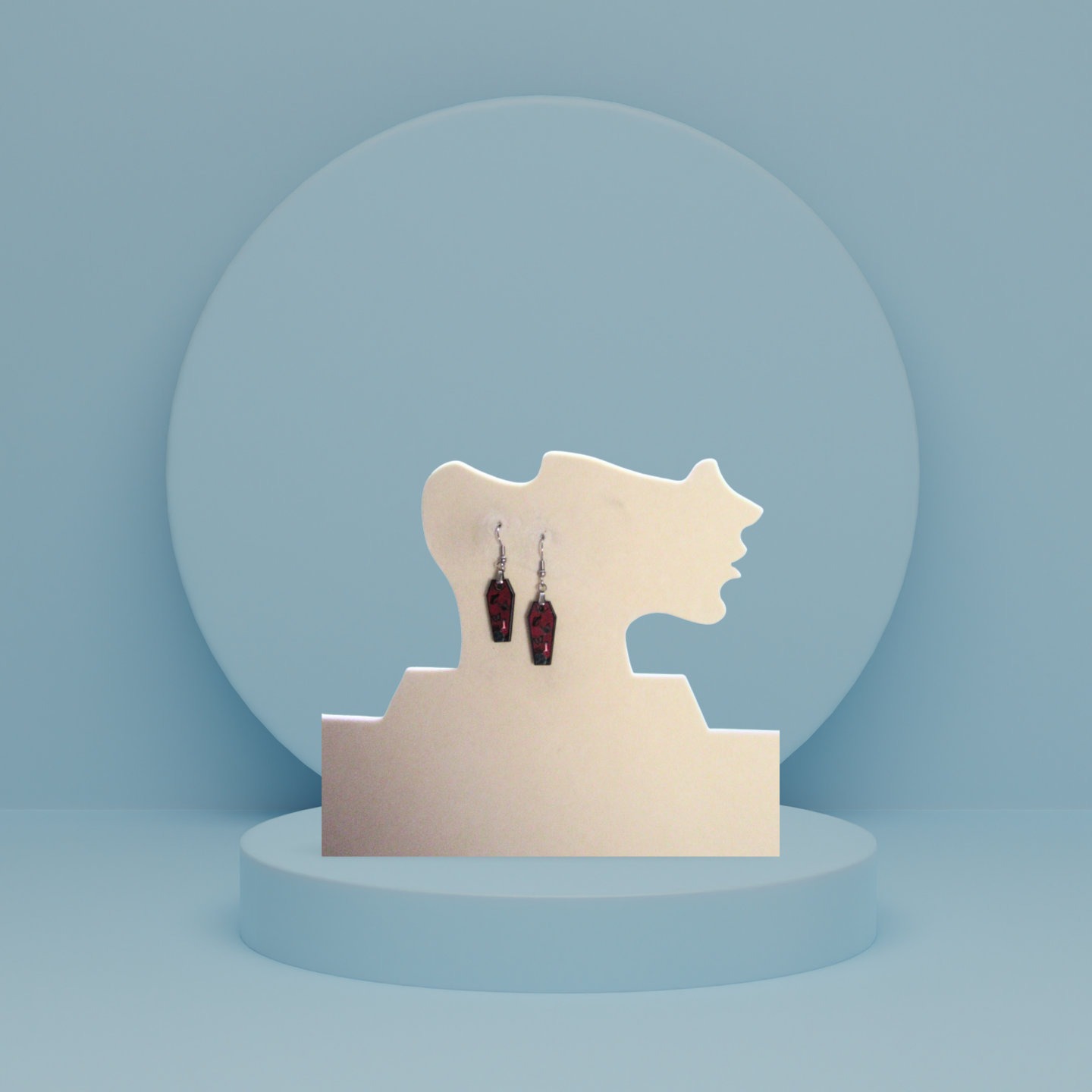 Coffin Shaped Sublimated Earrings