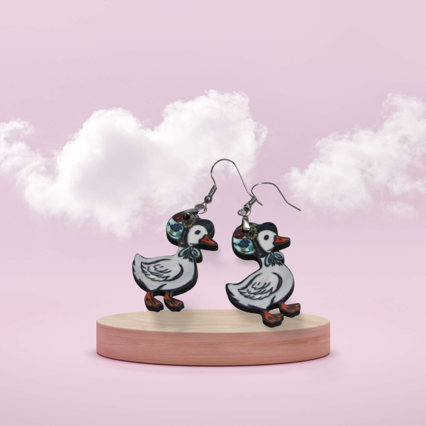 Goose Shaped Sublimated Earrings