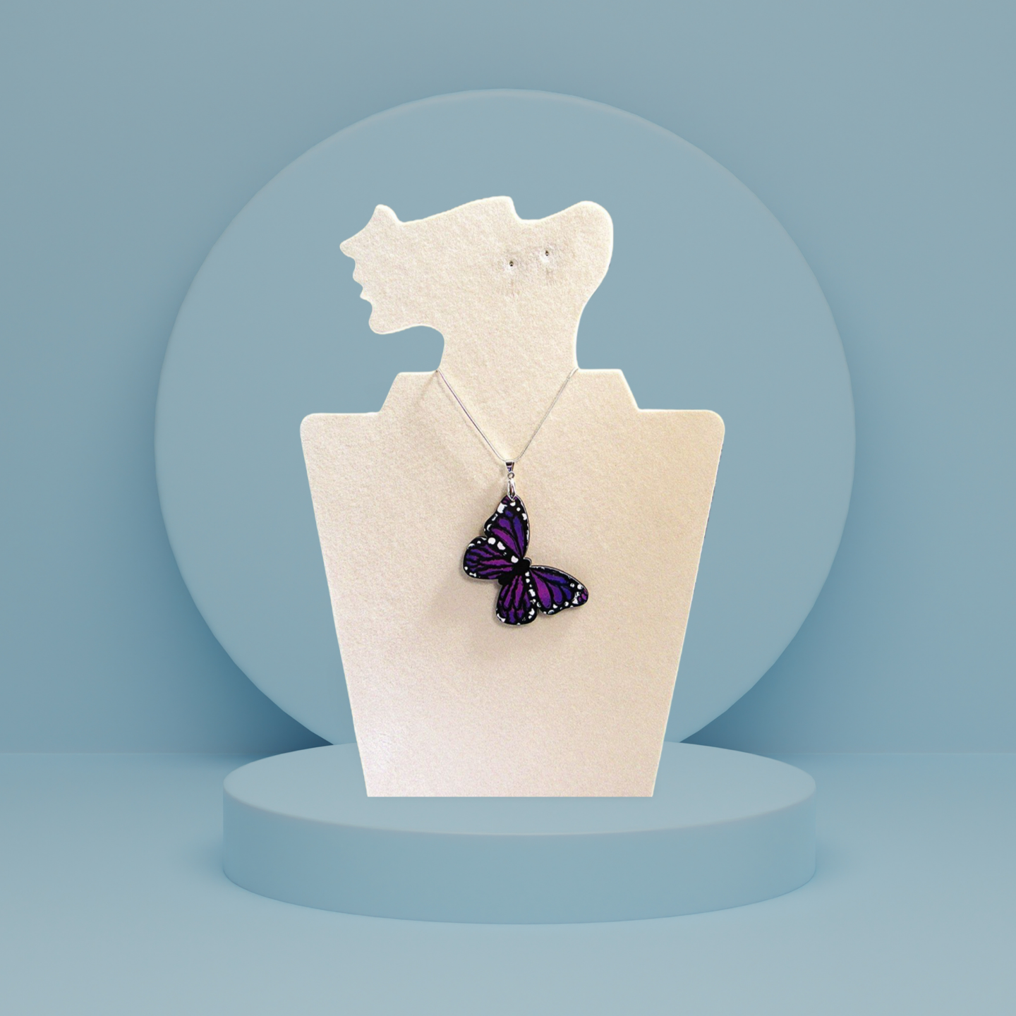 Butterfly Shaped Sublimated Necklace