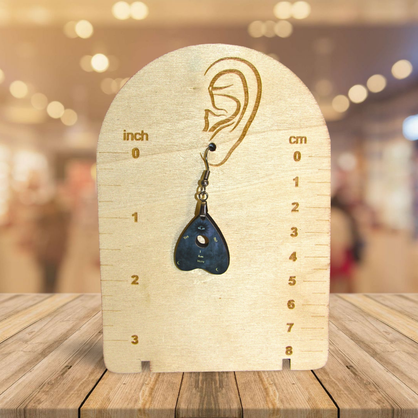 Planchette Shaped Sublimated Earring 1 inch