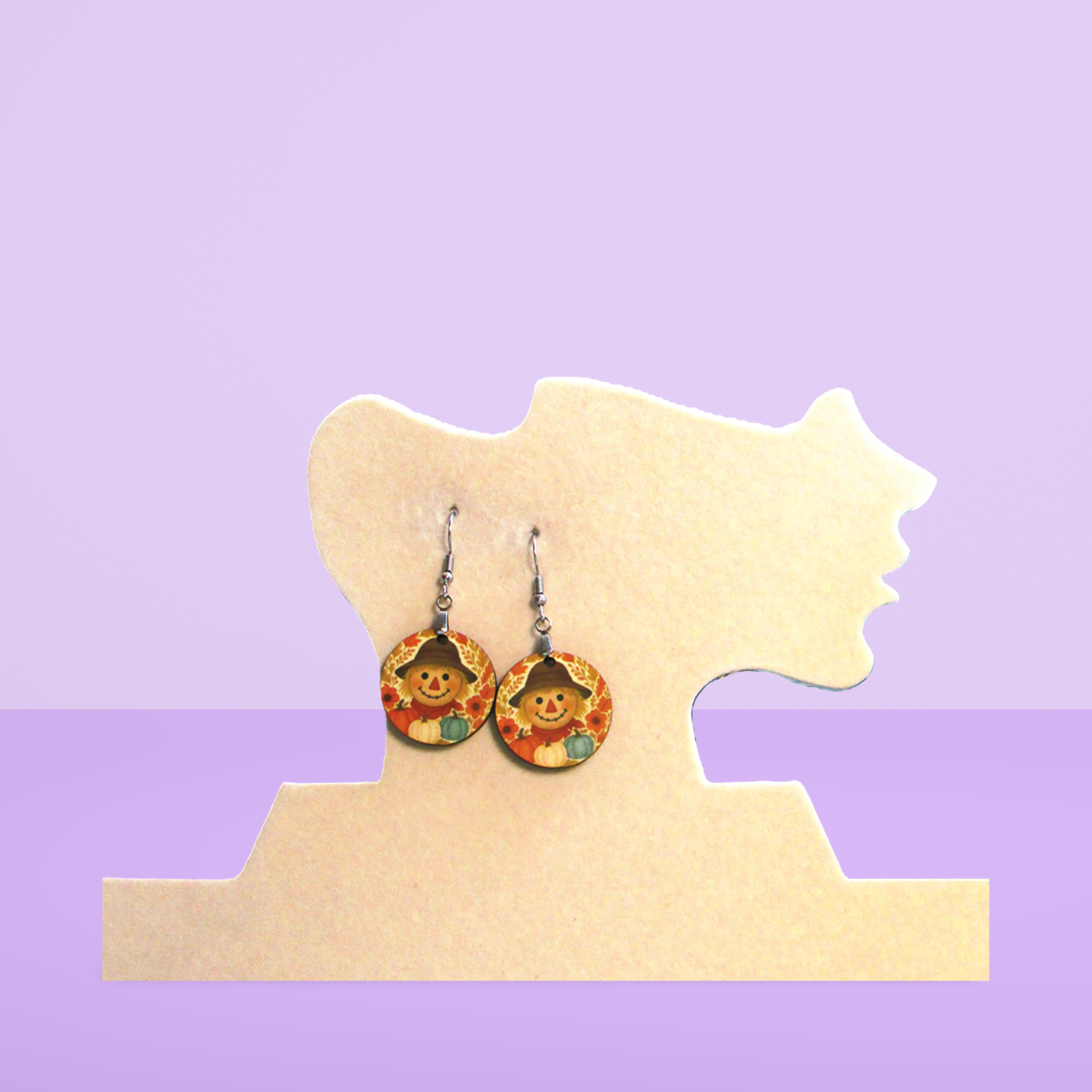 Round Shaped Sublimated 1 inch Earrings MDF
