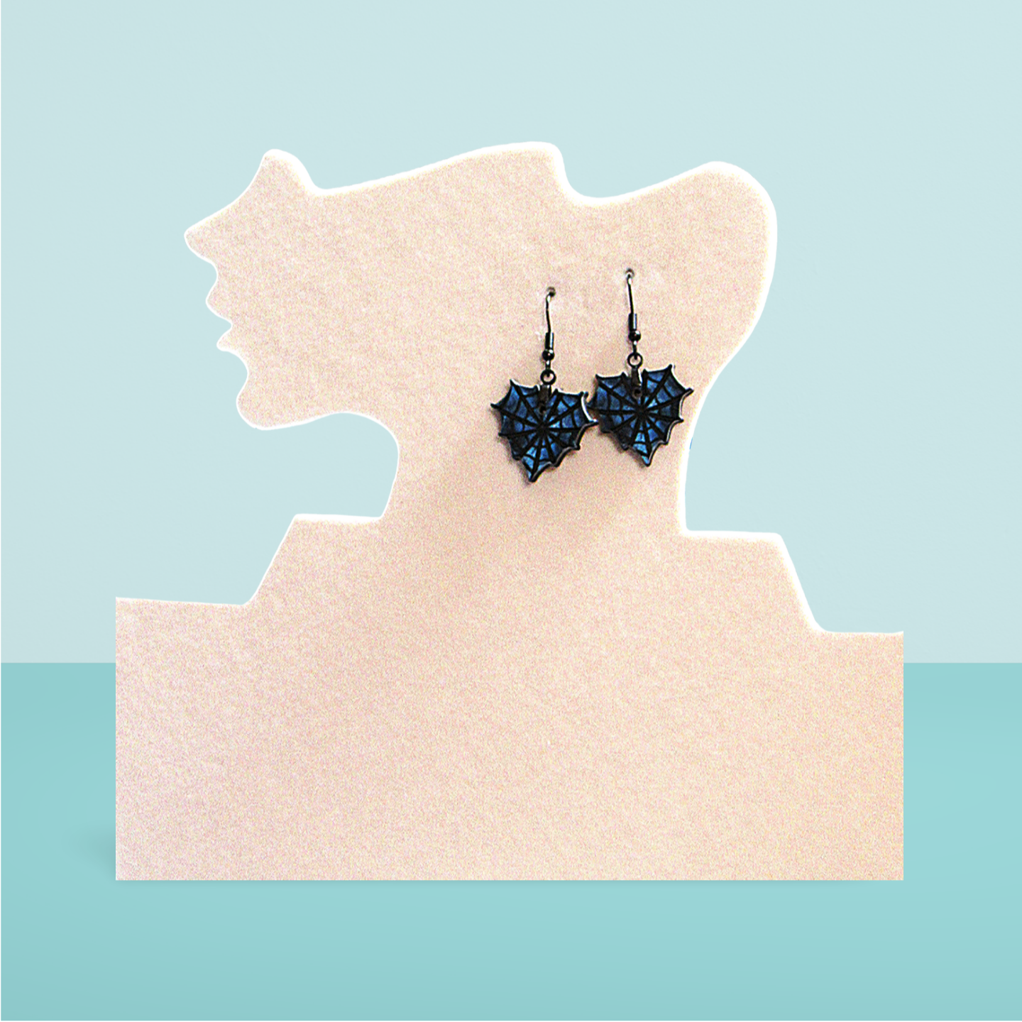 Heart Web Shaped Sublimated Earrings 1 inch