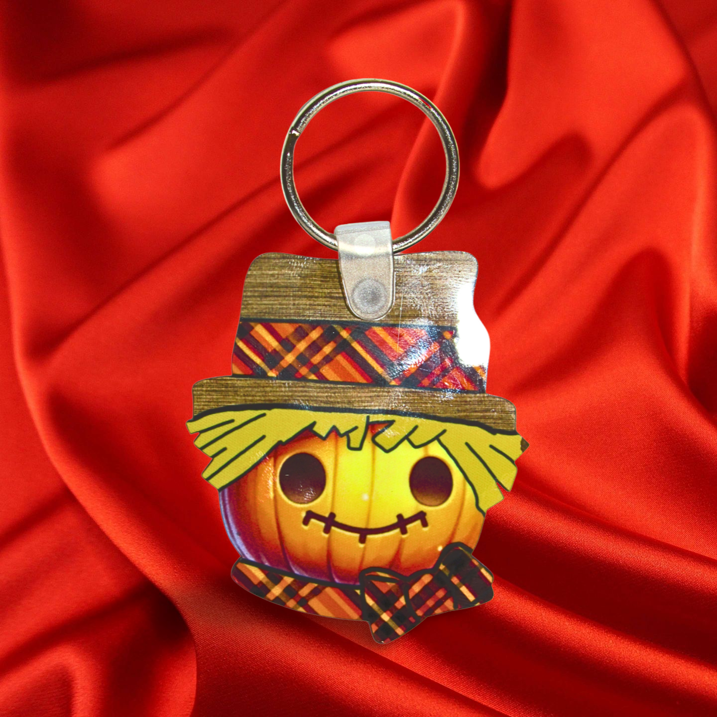 Scarecrow Head Shaped Sublimated Keychain