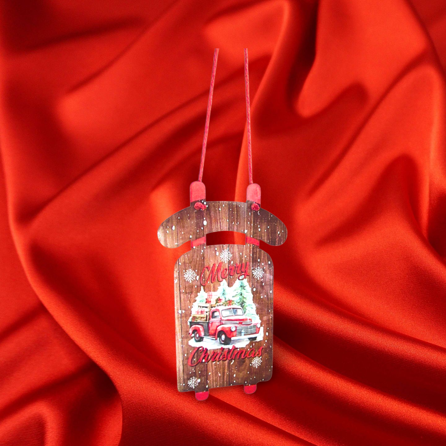 Sled Shaped Sublimated Door Hanger