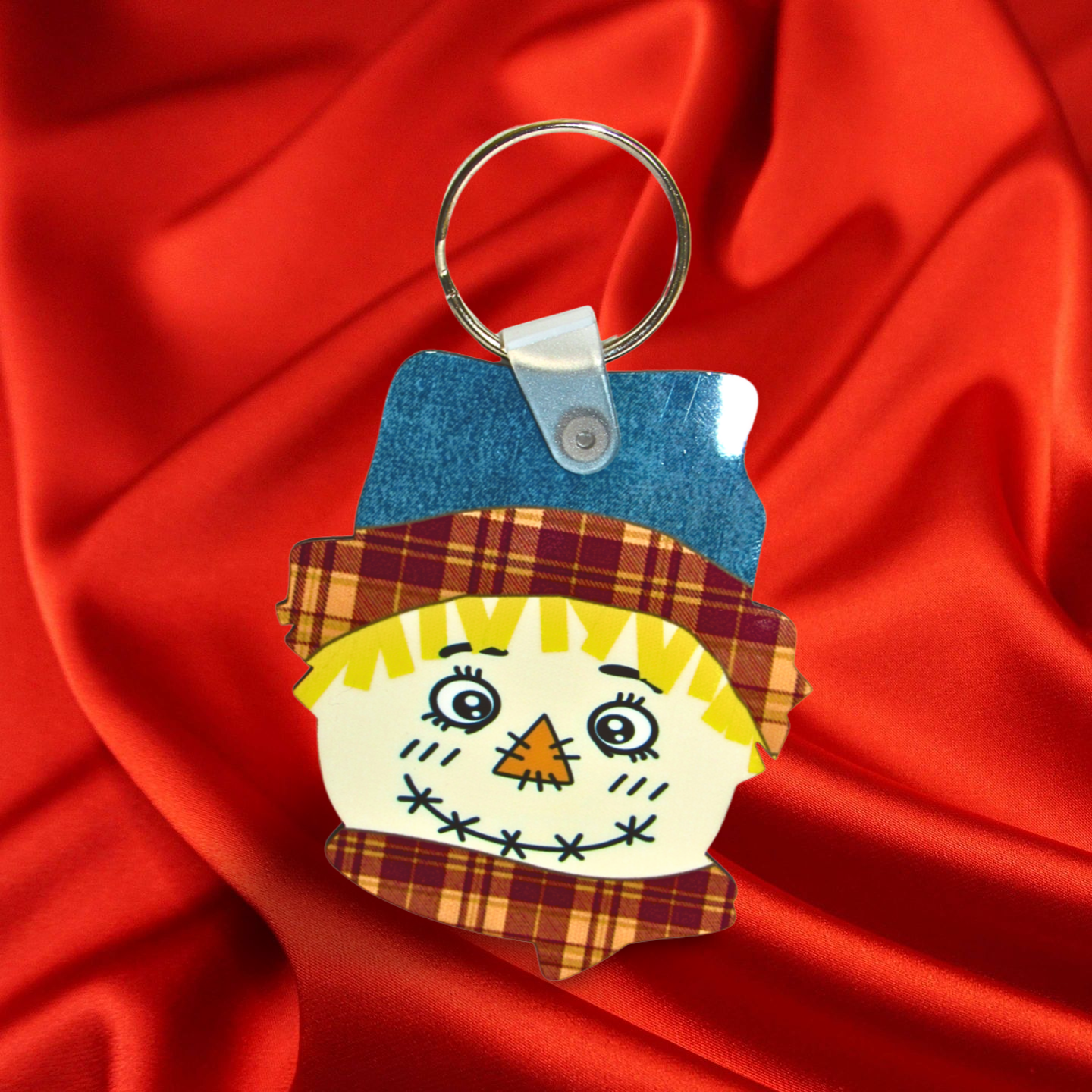 Scarecrow Head Shaped Sublimated Keychain