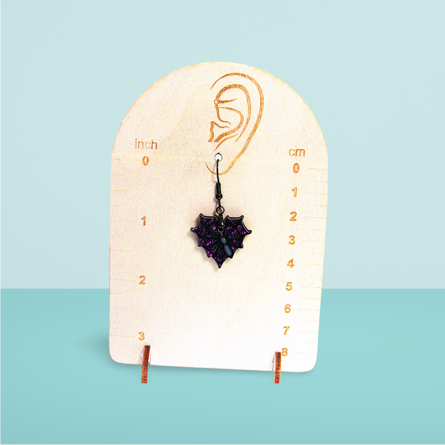 Heart Web Shaped Sublimated Earrings 1 inch