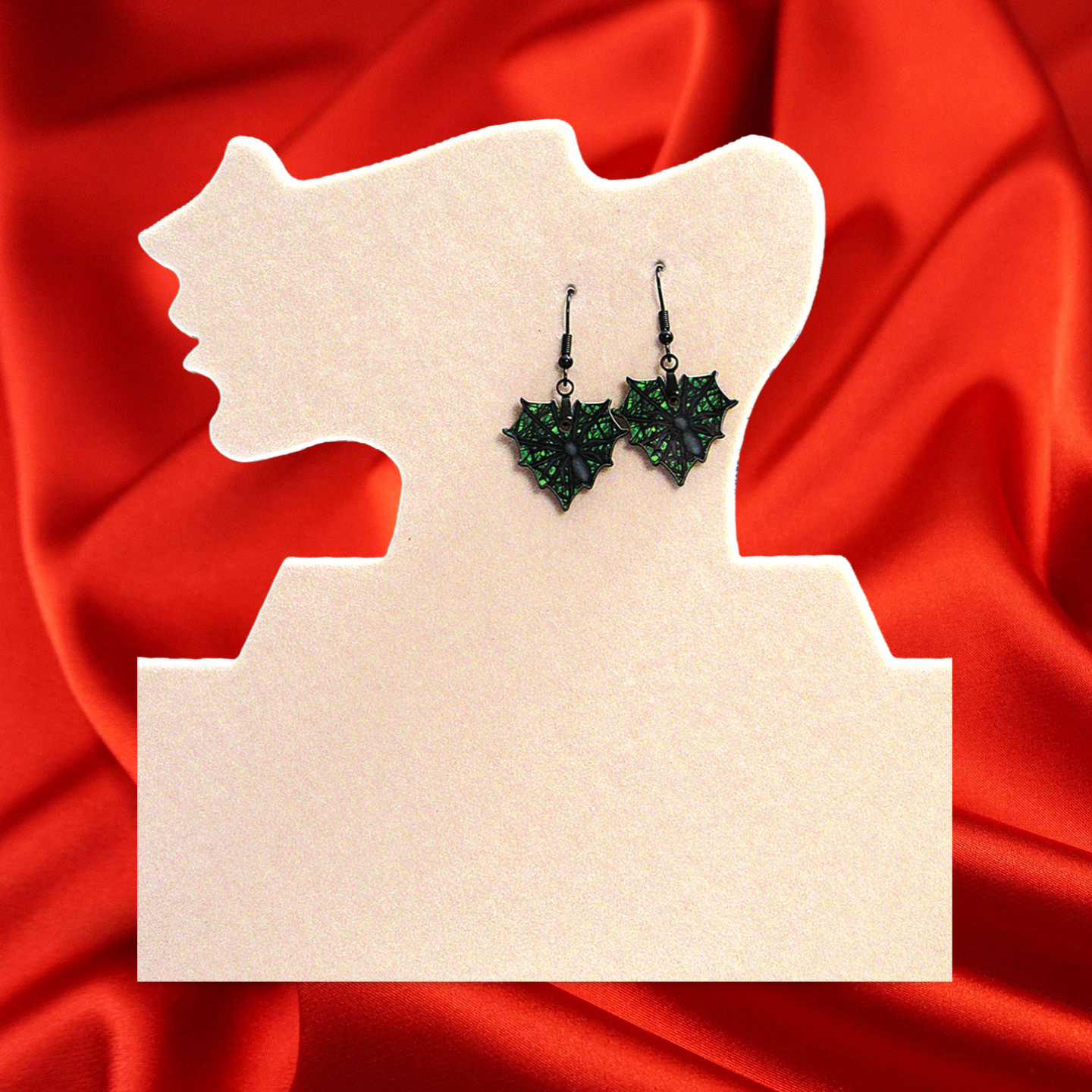 Heart Web Shaped Sublimated Earrings 1 inch