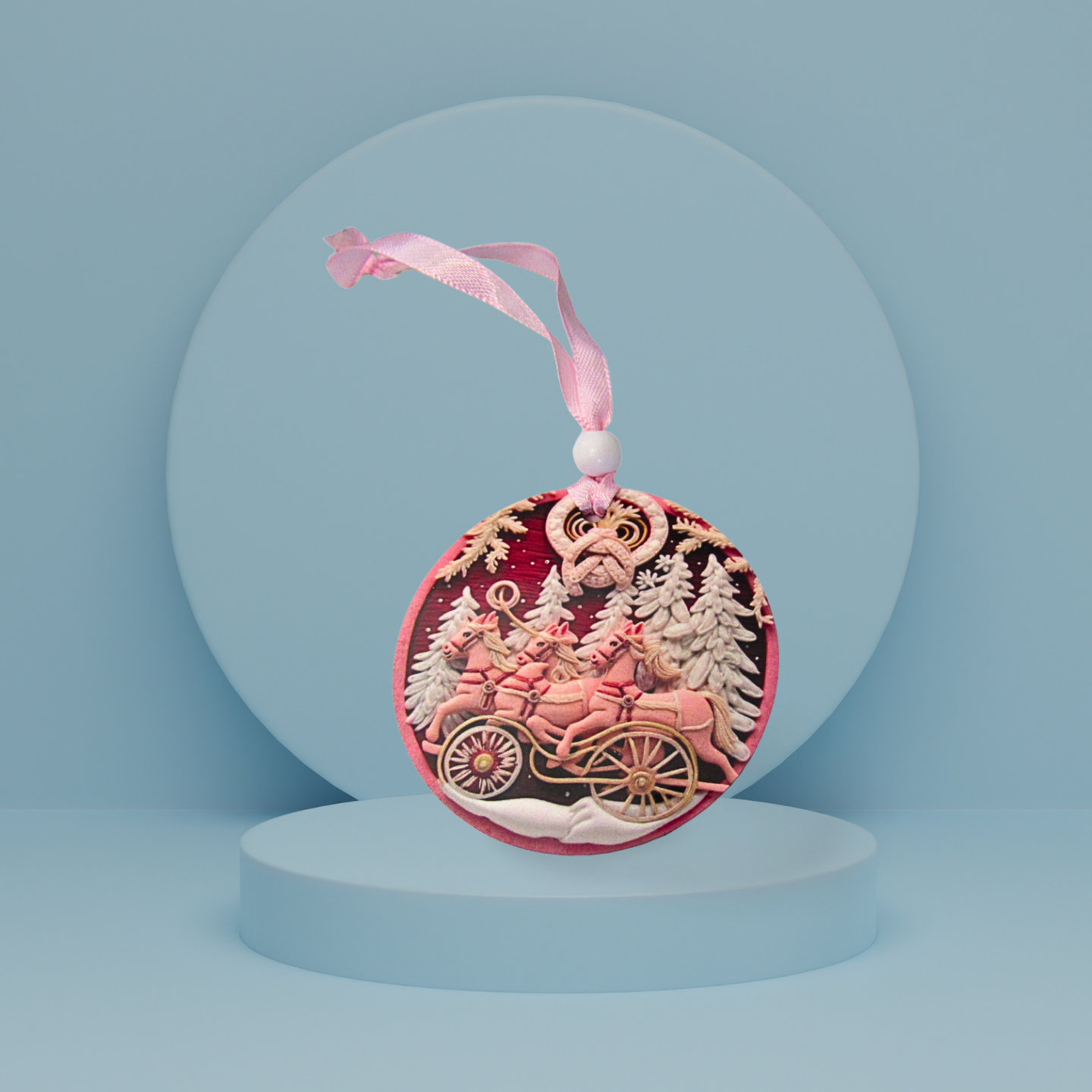 Round Shaped Sublimated Ornament