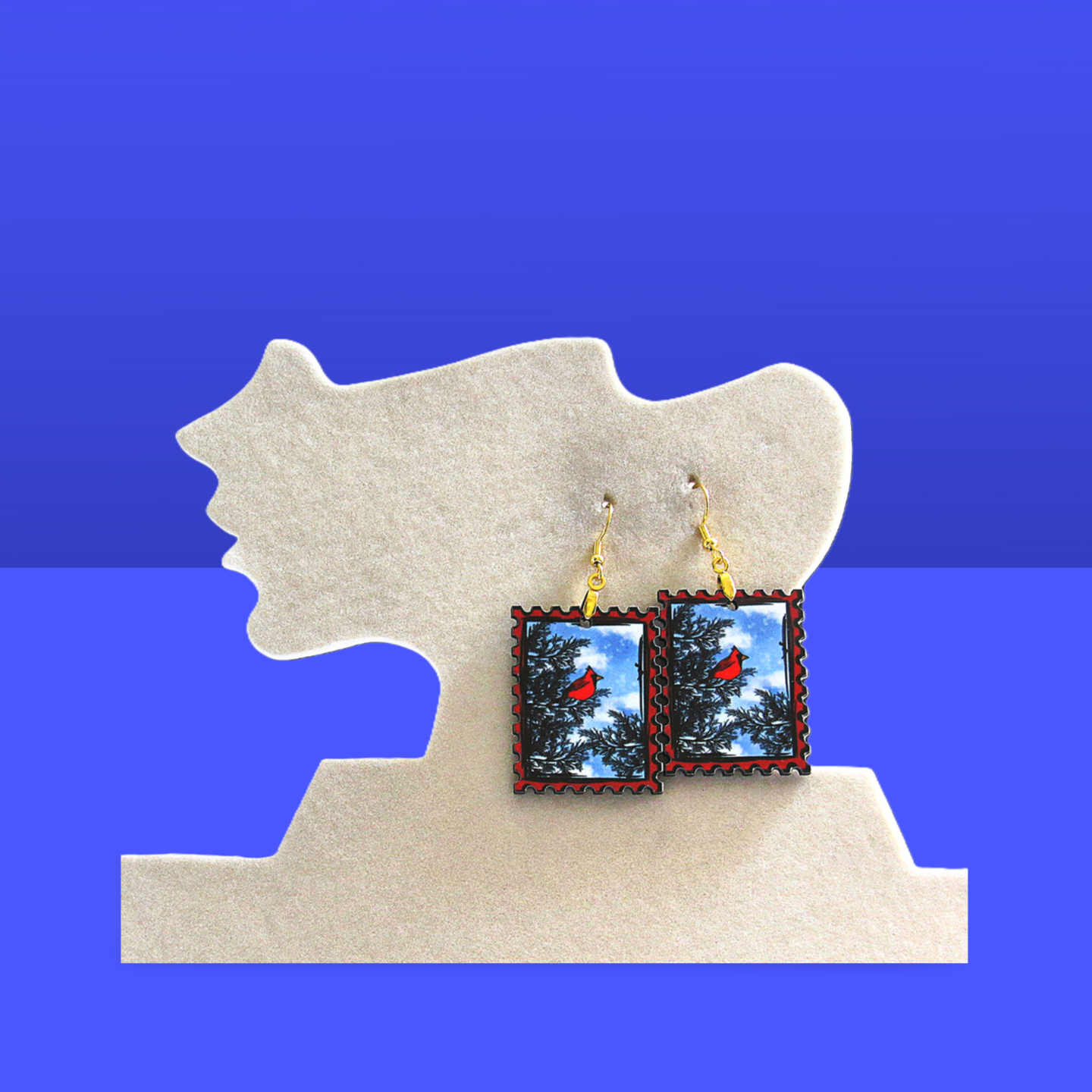Stamp Shaped Sublimated Earring 1.5 inches