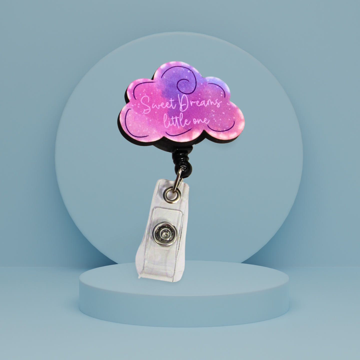 Cloud Shaped Sublimated Badge Reel