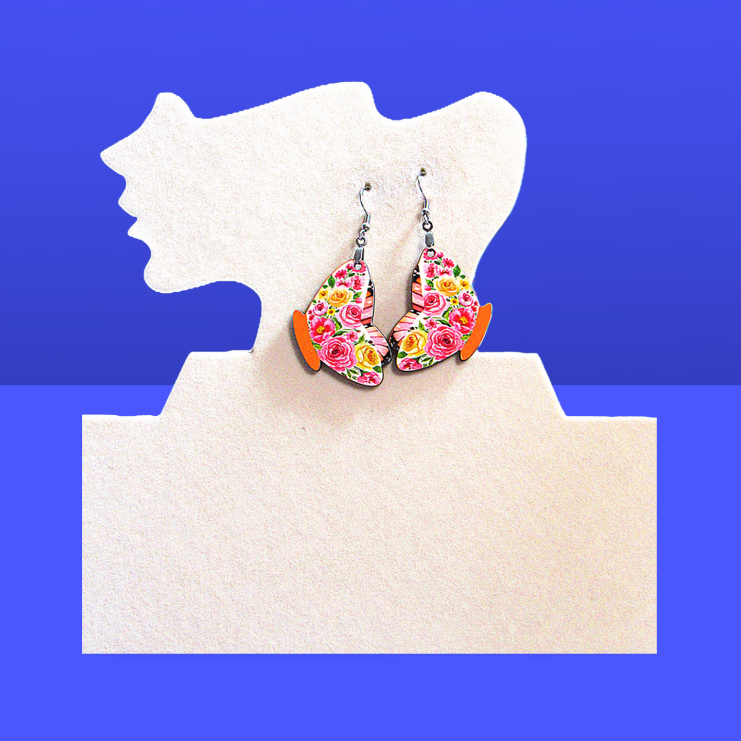 Butterfly Shaped Sublimated Earrings