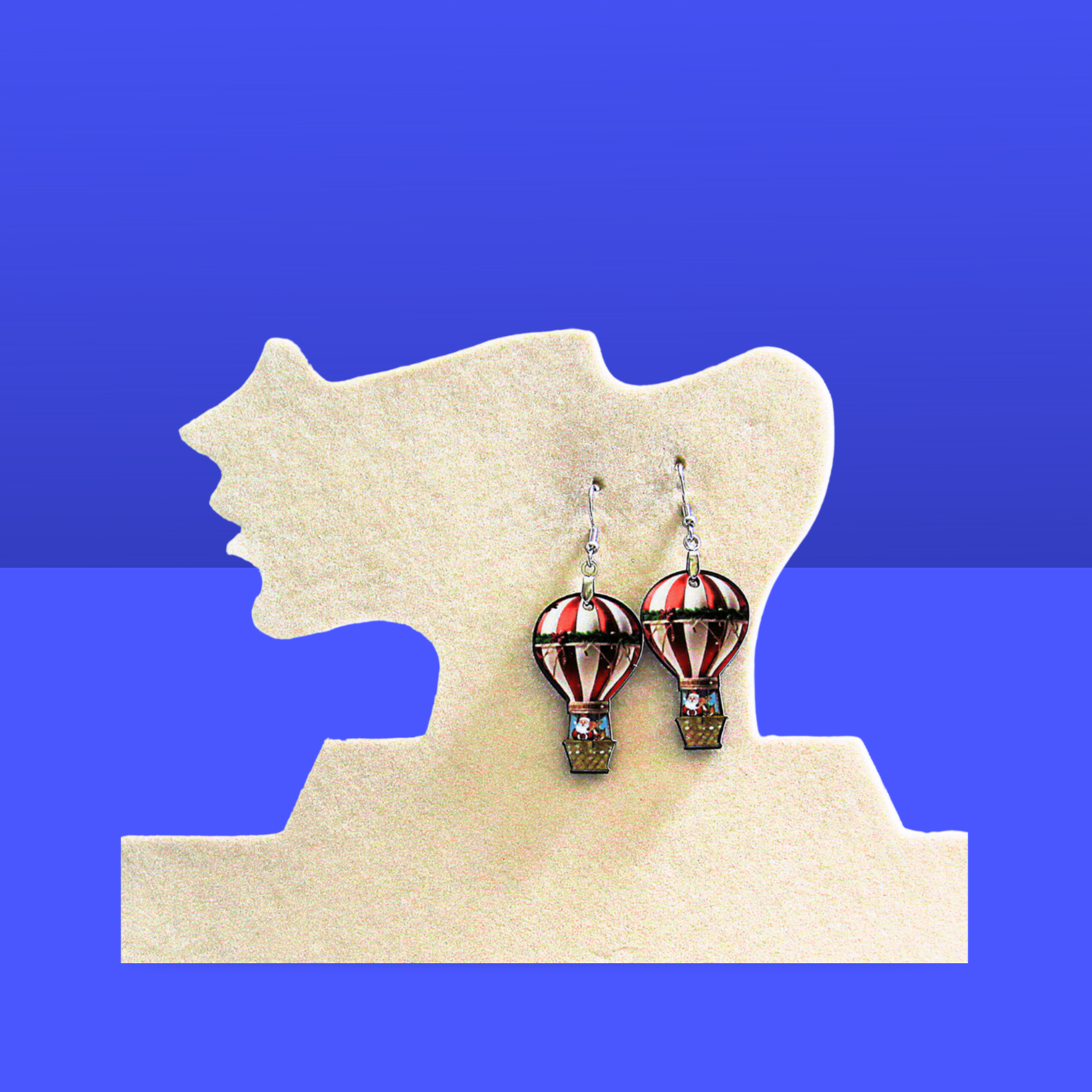 Hot Air Balloon Shaped Sublimated Earring