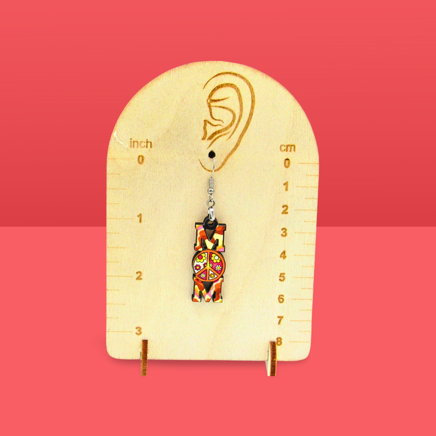 Mom Shaped Sublimated Earrings 1.5 inch