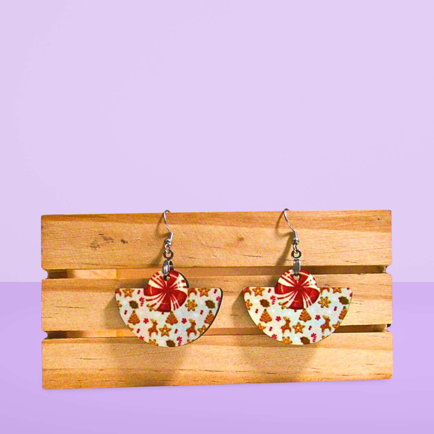 Boho Round Shaped Sublimated Earring