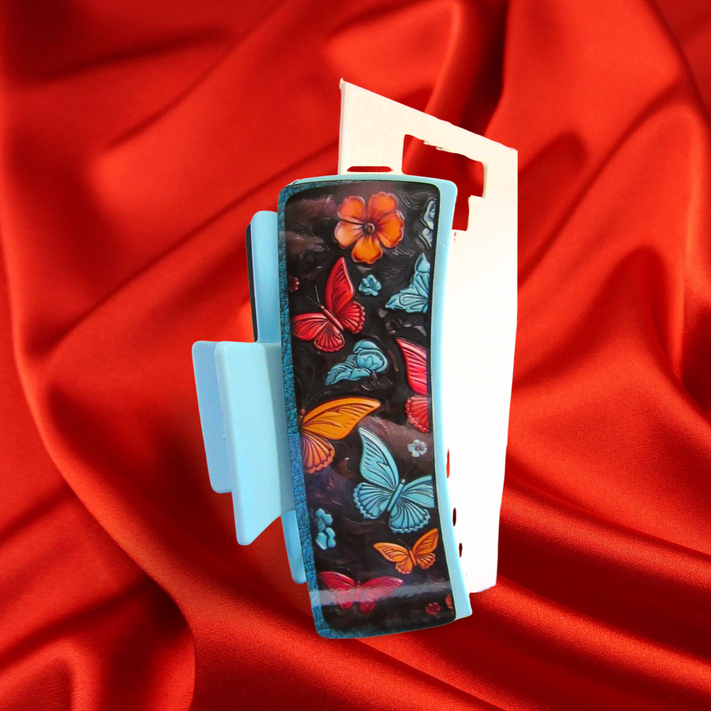 Leather Look Themed Sublimated 4 inch Hair Clip